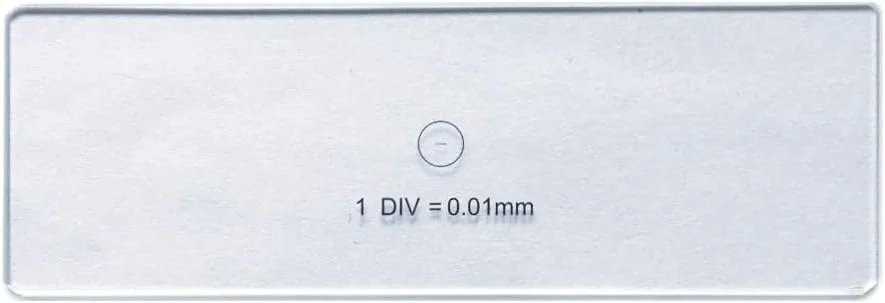 اسلاید کالیبراسیون میکرومتر استیج 0.01 میلی‌متری دوربین میکروسکوپ MUHWA