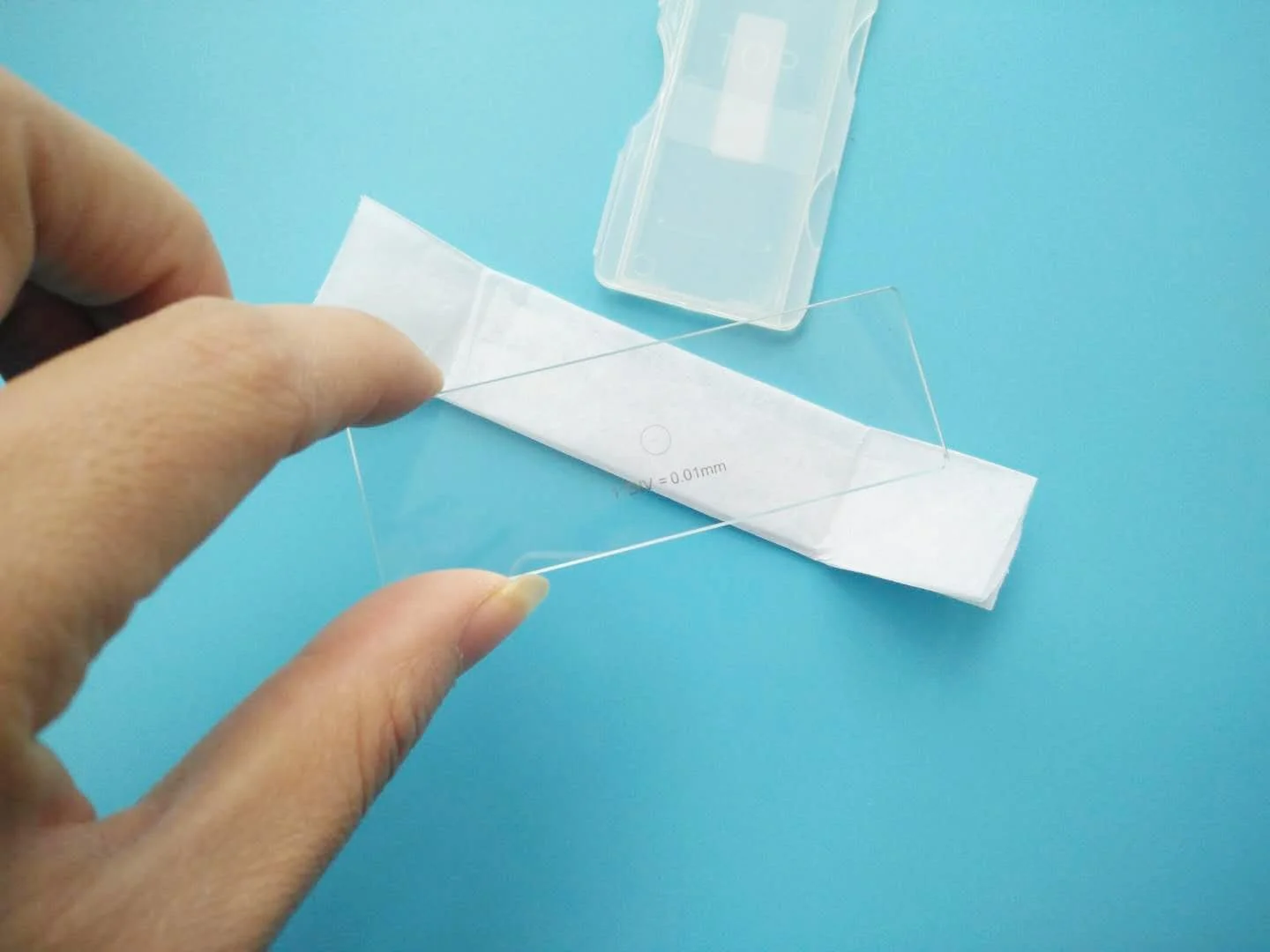 اسلاید کالیبراسیون میکرومتر استیج 0.01 میلی‌متری دوربین میکروسکوپ MUHWA