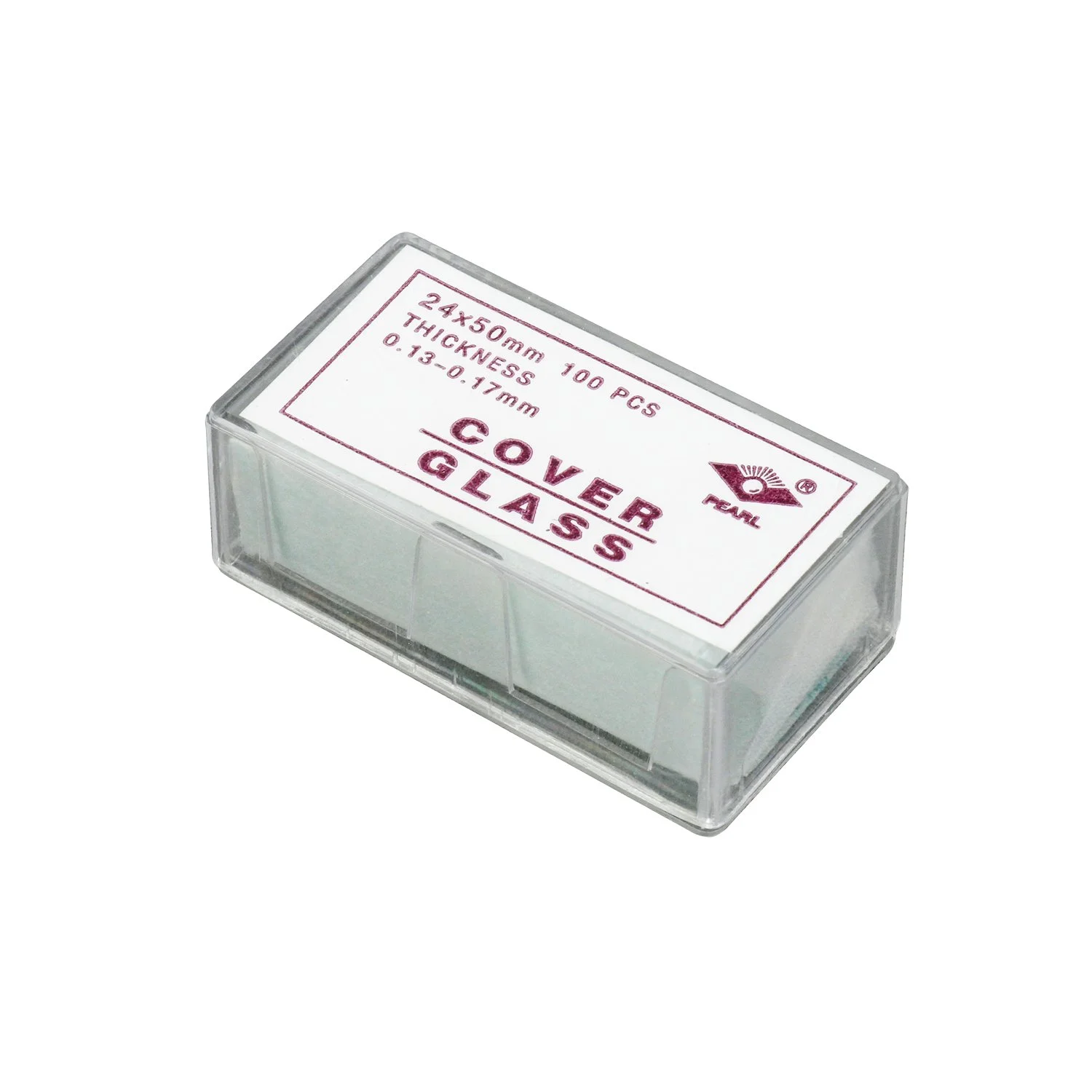 اسلاید شیشه ای روکش میکروسکوپ AmScope، 100 عدد روکش از پیش تمیز شده 24mm x 50mm، CS-24X50-100