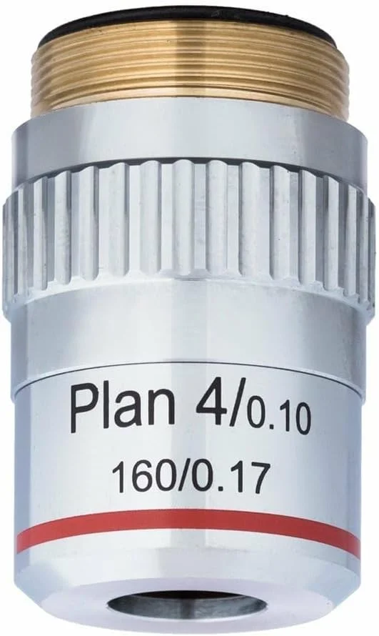 لنز شیئی آکروماتیک پلن 4X با حلقه آجدار