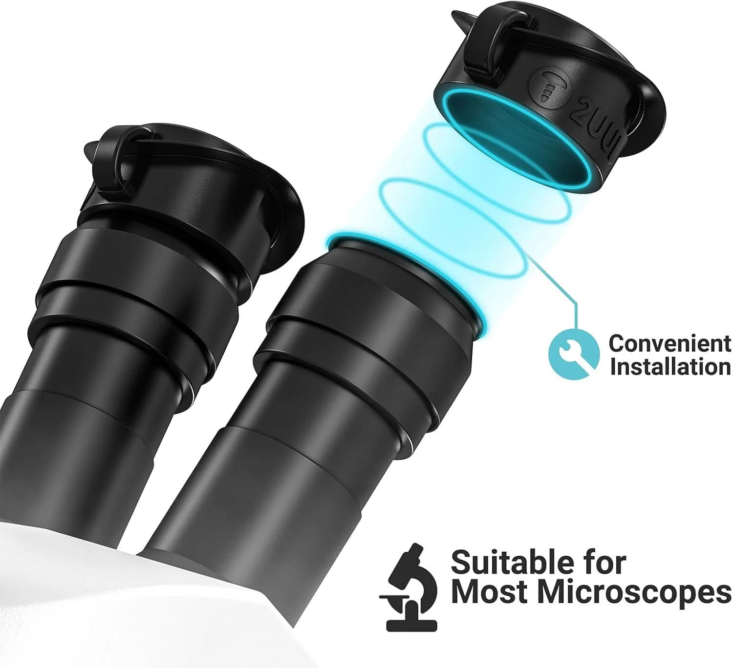 دو عدد درپوش گرد و غبار چشمی میکروسکوپ، درپوش محافظ لنز، جنس نرم، کاهش خستگی چشم برای چشمی میکروسکوپ های استریو با قطر داخلی 32-36 میلی متر، محافظ چشم، مشکی دو عدد درپوش گرد و غبار چشمی میکروسکوپ، درپوش محافظ لنز، جنس نرم، کاهش خستگی چشم برای چشمی میکروسکوپ های استریو با قطر داخلی 32-36 میلی متر، محافظ چشم، مشکی