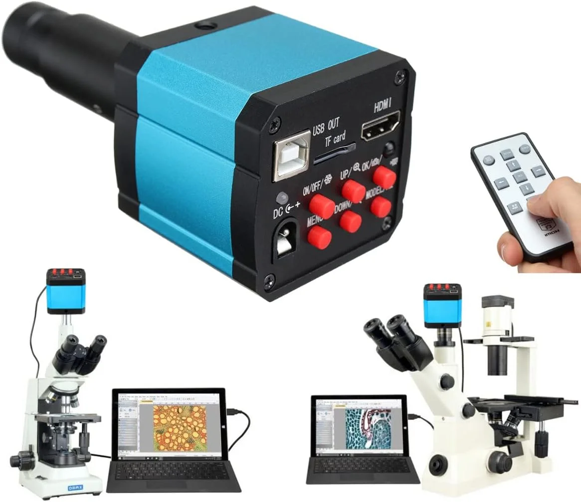 دوربین میکروسکوپ دیجیتال صنعتی 16 مگاپیکسلی 1080P 60FPS USB با مانت C به همراه کابل HDMI