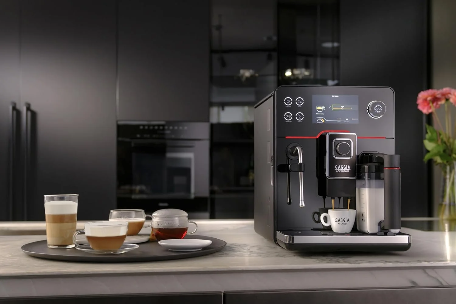 دستگاه قهوه ساز تمام اتوماتیک Gaggia Accademia New، صفحه لمسی عریض، تا 19 گزینه نوشیدنی، اسپرسوساز ایتالیایی با کارافه شیر یکپارچه