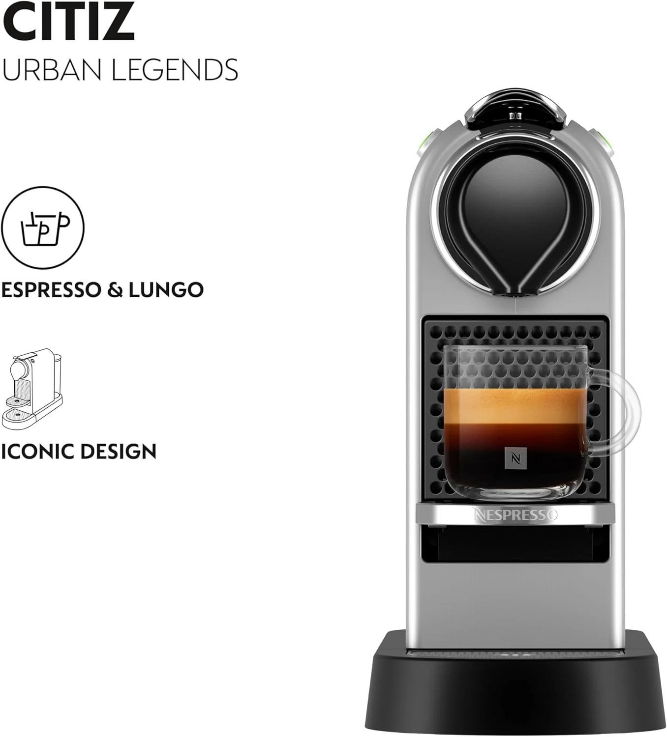 دستگاه قهوه ساز نسپرسو CitiZ نقره ای - نسخه امارات