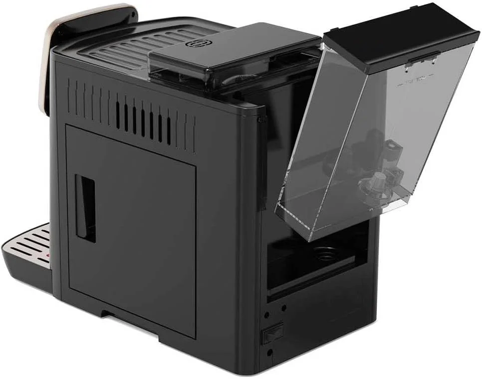 دستگاه اسپرسوساز اتوماتیک آرزوم اوکا مدل پرو، ظرفیت آب 1.8 لیتر، اسپرسو دوبل، آمریکانو، آمریکانو سرد، قهوه آسیاب شده، فوم شیر، آسیاب داخلی، کروم، OK0030-05