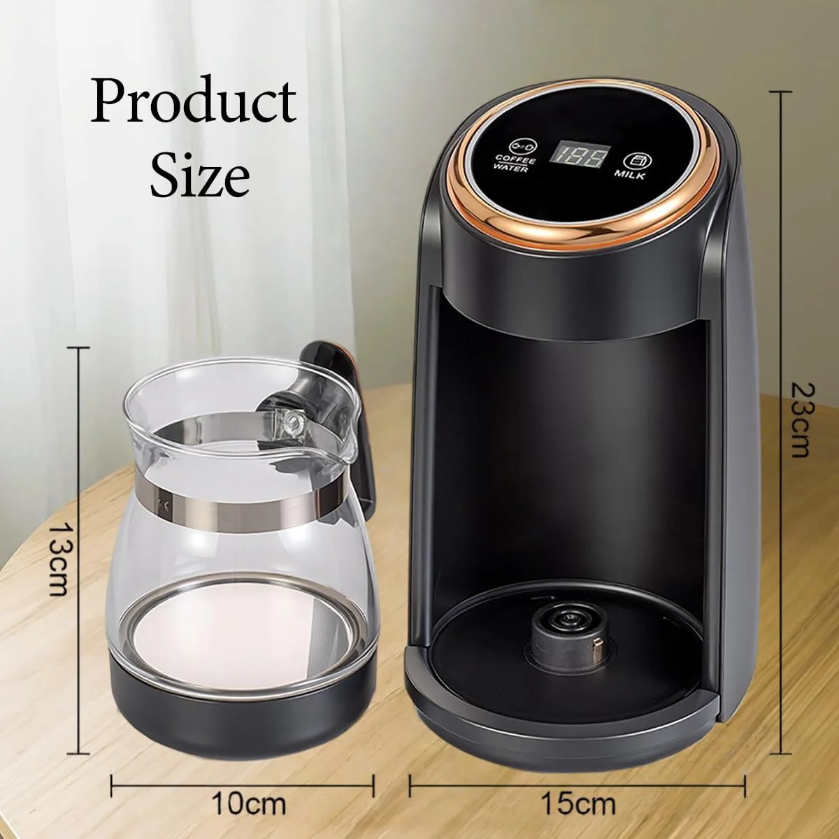 قهوه ساز ترکی Angju، قهوه جوش برقی شیشه ای قابل حمل با صفحه نمایش، دستگاه قهوه ترک و نوشیدنی های گرم و گرم کردن شیر، قهوه جوش اتوماتیک مناسب دفتر و مسافرت