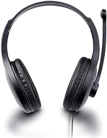 هدست کامپیوتر USB ادیفایر مناسب بازی و کار با میکروفون حذف نویز مشکی مدل USB K800 BK، سایز متوسط، سیمی