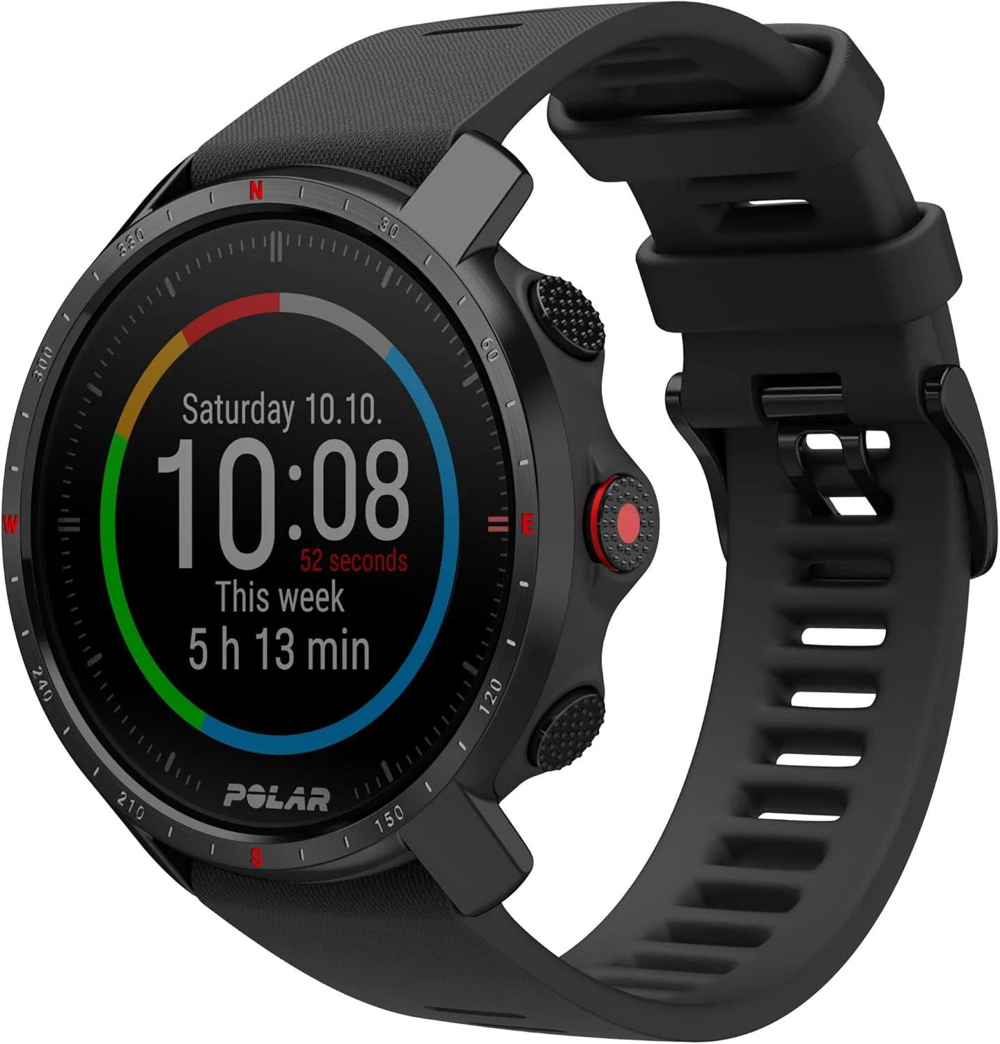 ساعت هوشمند چند ورزشی GPS مدل POLAR Grit X Pro - دوام نظامی، شیشه یاقوت کبود، ضربان قلب مچی، عمر باتری طولانی، مسیریابی - ایده آل برای ورزش های فضای باز، دویدن در مسیر، پیاده روی، مشکی