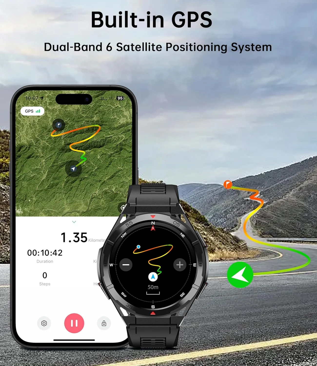 ساعت هوشمند مردانه اوکیتل با GPS، صفحه نمایش 1.43 اینچی AMOLED، ساعت نظامی ضد آب 5ATM، بیش از 150 حالت ورزشی، ردیاب فعالیت تناسب اندام با قطب نما، گام شمار، پایش خواب و ضربان قلب، مناسب برای اندروید و iOS ساعت هوشمند مردانه اوکیتل با GPS، صفحه نمایش 1.43 اینچی AMOLED، ساعت نظامی ضد آب 5ATM، بیش از 150 حالت ورزشی، ردیاب فعالیت تناسب اندام با قطب نما، گام شمار، پایش خواب و ضربان قلب، مناسب برای اندروید و iOS