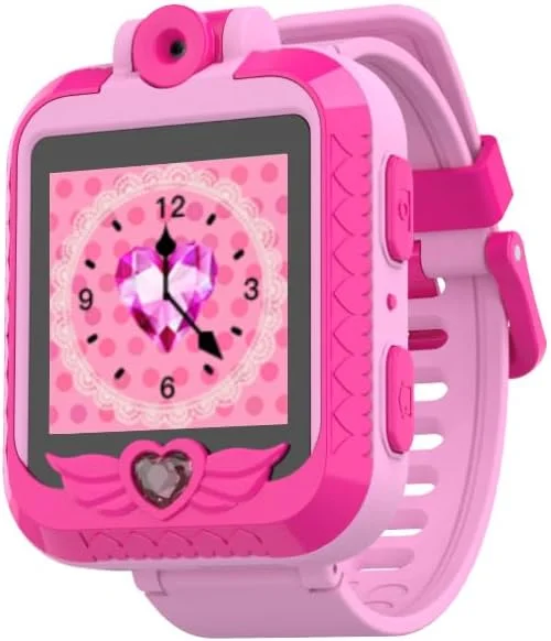 ساعت هوشمند کودکانه با دوربین، 7 بازی آموزشی، ضبط صدا، گام شمار و کنترل والدین – مقاوم در برابر آب، عمر باتری طولانی، دارای گواهی ASTM F963 برای پسران و دختران 3-12 ساله (صورتی)