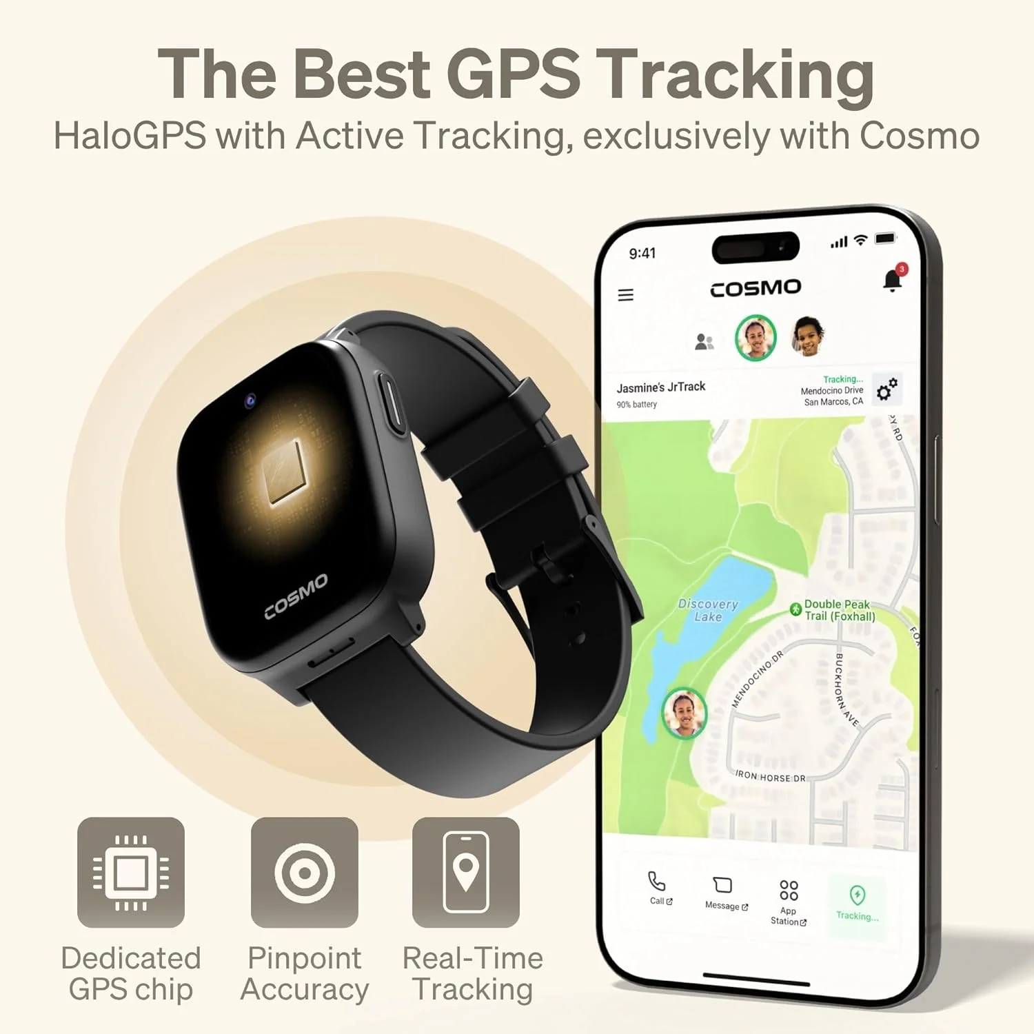 ساعت هوشمند بچه گانه JrTrack 5 از Cosmo | بهترین ساعت تلفن ایمن برای کودکان | ردیابی دقیق GPS در زمان واقعی | تماس، پیامک، فعالیت، تنظیمات مدرسه | موسیقی Spotify | کنترل والدین | SOS و هشدارهای ایمنی ساعت هوشمند بچه گانه JrTrack 5 از Cosmo | بهترین ساعت تلفن ایمن برای کودکان | ردیابی دقیق GPS در زمان واقعی | تماس، پیامک، فعالیت، تنظیمات مدرسه | موسیقی Spotify | کنترل والدین | SOS و هشدارهای ایمنی
