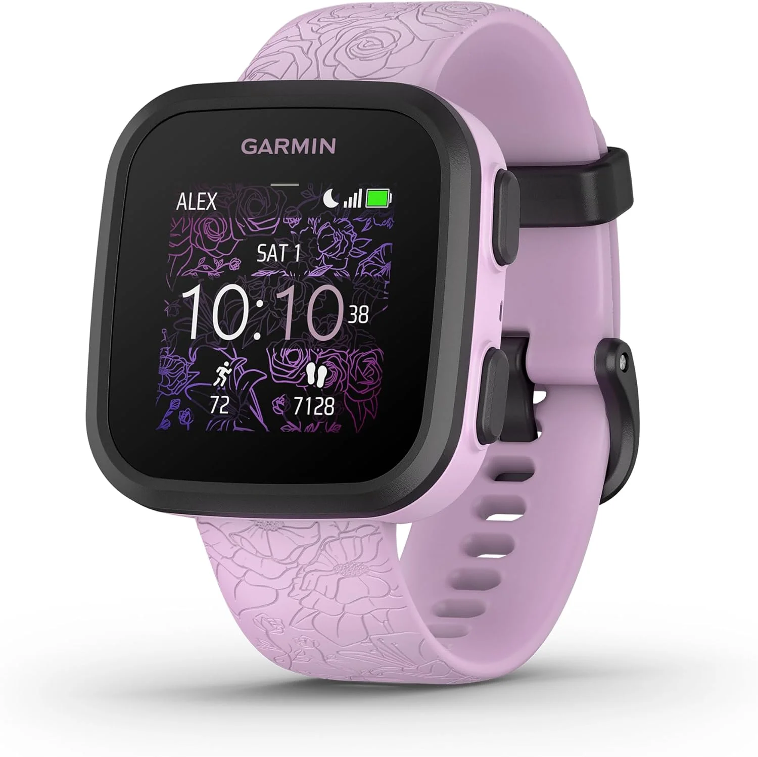 ساعت هوشمند کودکانه Garmin Bounce™ با قابلیت ارسال پیام متنی و صوتی دو طرفه و ردیابی موقعیت مکانی - یاسی طرح گل