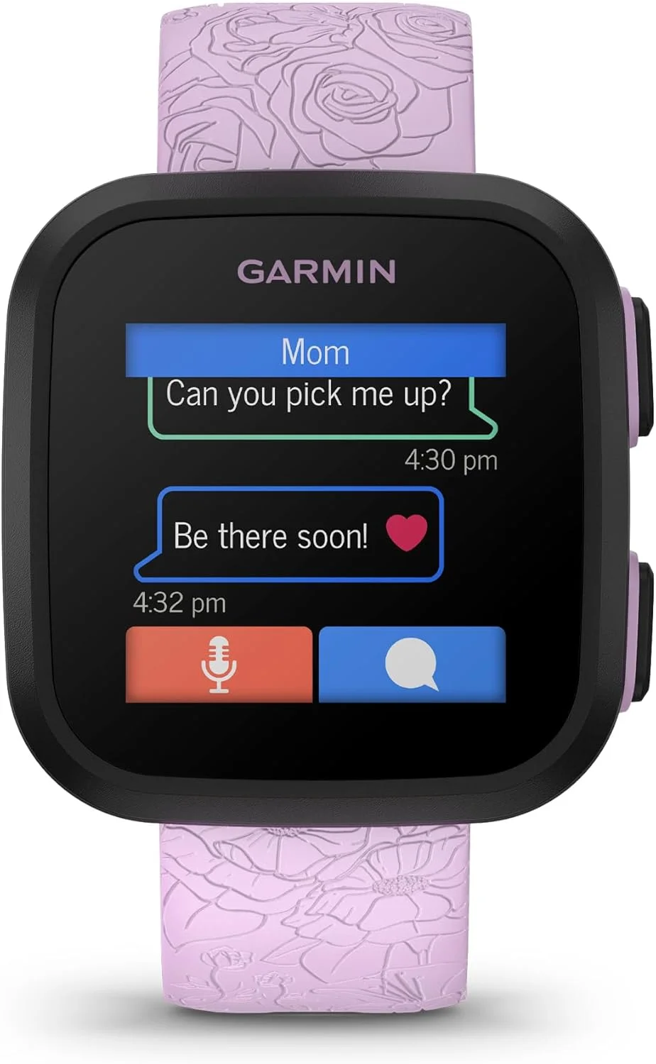 ساعت هوشمند کودکانه Garmin Bounce™ با قابلیت ارسال پیام متنی و صوتی دو طرفه و ردیابی موقعیت مکانی - یاسی طرح گل ساعت هوشمند کودکانه Garmin Bounce™ با قابلیت ارسال پیام متنی و صوتی دو طرفه و ردیابی موقعیت مکانی - یاسی طرح گل