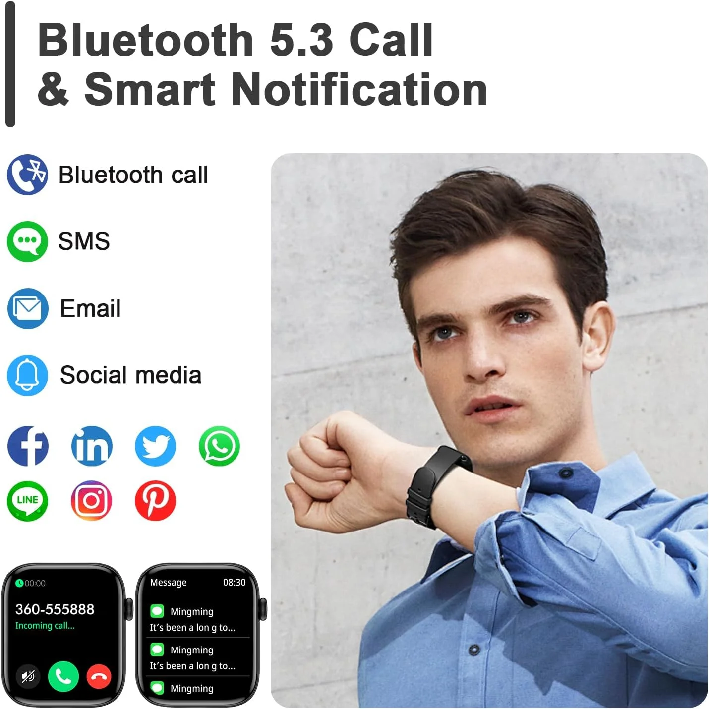 ساعت هوشمند ردیاب تناسب اندام با نمایشگر ضربان قلب، ردیاب فعالیت با گام شمار، نمایشگر خواب، شمارنده کالری و قدم، ساعت هوشمند ضد آب برای ورزش های زنانه و مردانه (مشکی) ساعت هوشمند ردیاب تناسب اندام با نمایشگر ضربان قلب، ردیاب فعالیت با گام شمار، نمایشگر خواب، شمارنده کالری و قدم، ساعت هوشمند ضد آب برای ورزش های زنانه و مردانه (مشکی)