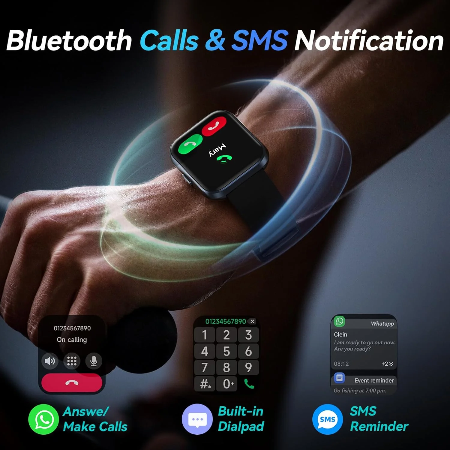 ساعت هوشمند برای مردان اندروید و آیفون، ساعت ردیاب تناسب اندام 1.8 اینچی با قابلیت تماس بلوتوثی، ضد آب IP68، مانیتور ضربان قلب/خواب/SpO2، 110 حالت ورزشی - مشکی ساعت هوشمند برای مردان اندروید و آیفون، ساعت ردیاب تناسب اندام 1.8 اینچی با قابلیت تماس بلوتوثی، ضد آب IP68، مانیتور ضربان قلب/خواب/SpO2، 110 حالت ورزشی - مشکی