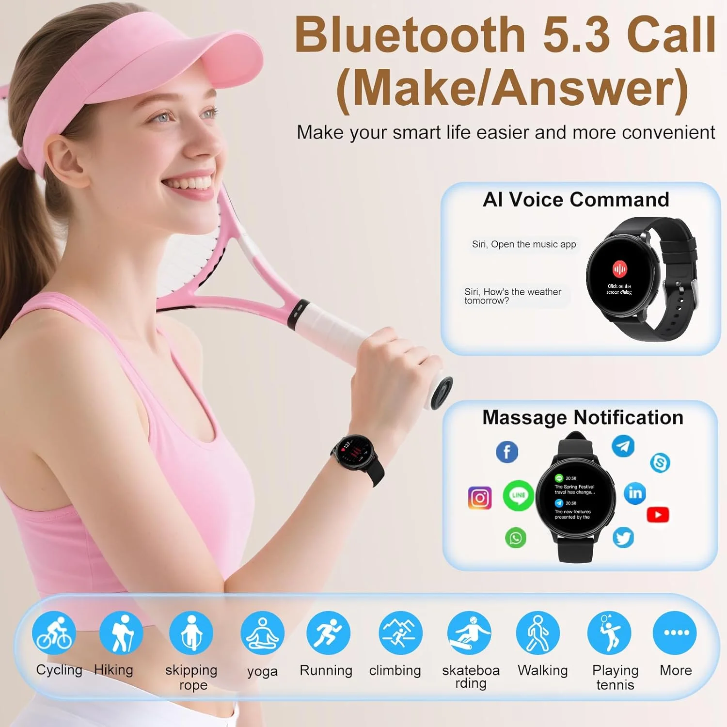 ساعت هوشمند ردیاب تناسب اندام مردانه و زنانه با بیش از 100 حالت ورزشی، ردیاب فعالیت برای iOS/Android ضد آب/ضربان قلب/خواب/گام شمار (مشکی) ساعت هوشمند ردیاب تناسب اندام مردانه و زنانه با بیش از 100 حالت ورزشی، ردیاب فعالیت برای iOS/Android ضد آب/ضربان قلب/خواب/گام شمار (مشکی)