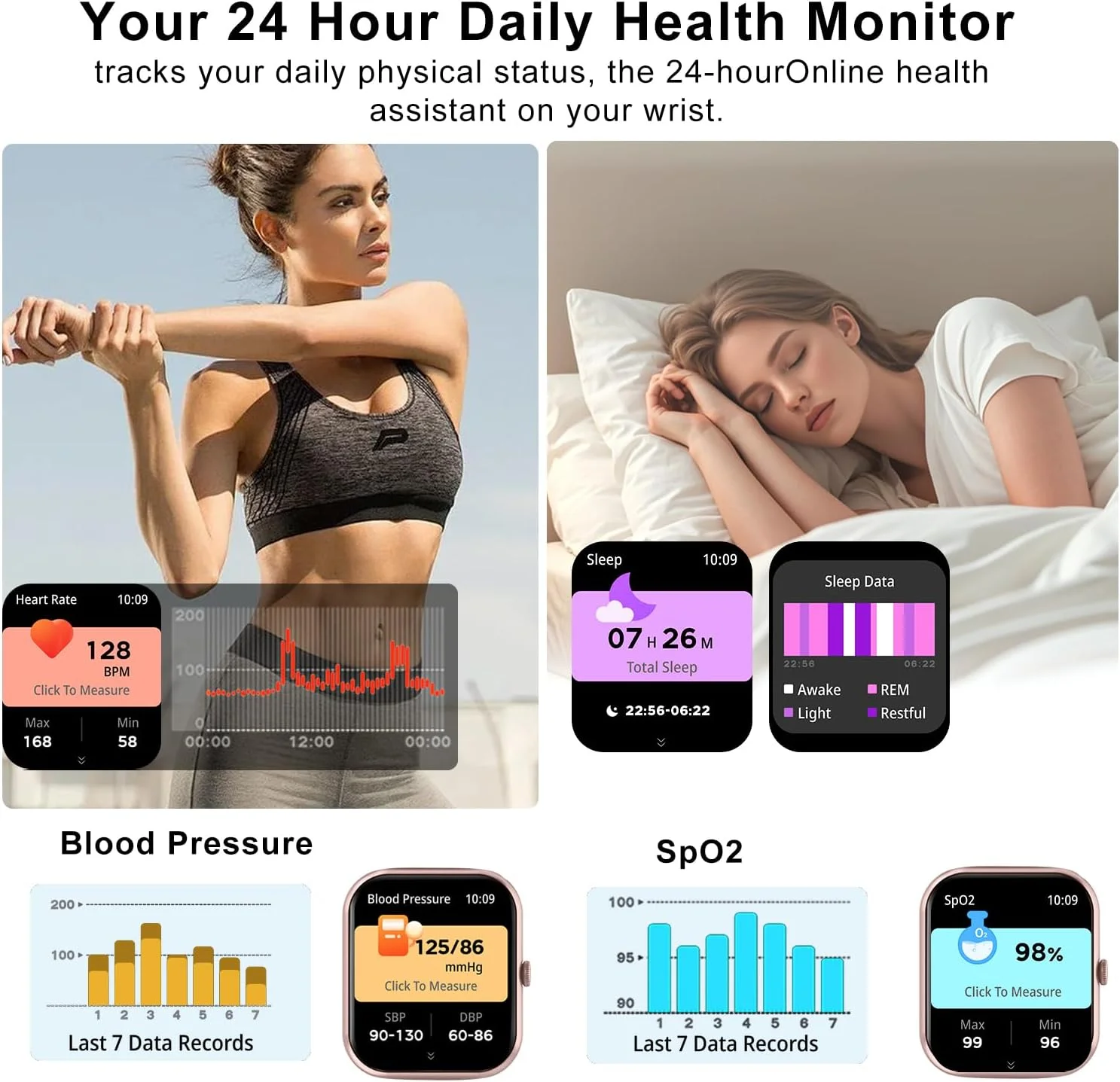 ساعت هوشمند مناسب آقایان و بانوان سازگار با گوشی های اندروید و آی او اس، صفحه نمایش لمسی کامل 1.83 اینچی ضدآب IP68، ردیاب تناسب اندام با قابلیت برقراری/دریافت تماس، 123+ حالت ورزشی، پایش ضربان قلب/خواب، صورتی ساعت هوشمند مناسب آقایان و بانوان سازگار با گوشی های اندروید و آی او اس، صفحه نمایش لمسی کامل 1.83 اینچی ضدآب IP68، ردیاب تناسب اندام با قابلیت برقراری/دریافت تماس، 123+ حالت ورزشی، پایش ضربان قلب/خواب، صورتی