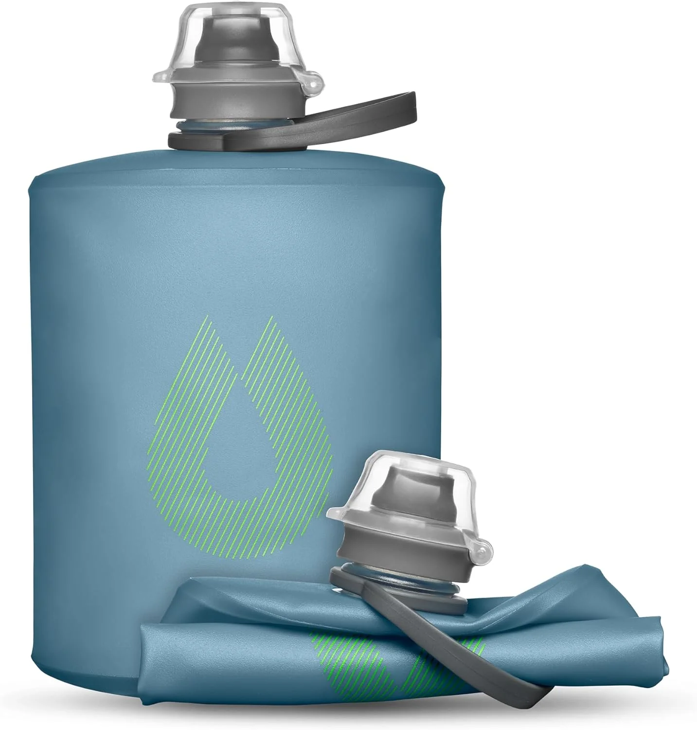 قمقمه تاشو هایدراپاک مدل Stow (۵۰۰ میلی لیتر) - فوق سبک و قابل حمل، مناسب سفر، اسکی، پیاده روی، دوچرخه سواری و کوهنوردی - آبی تاهو