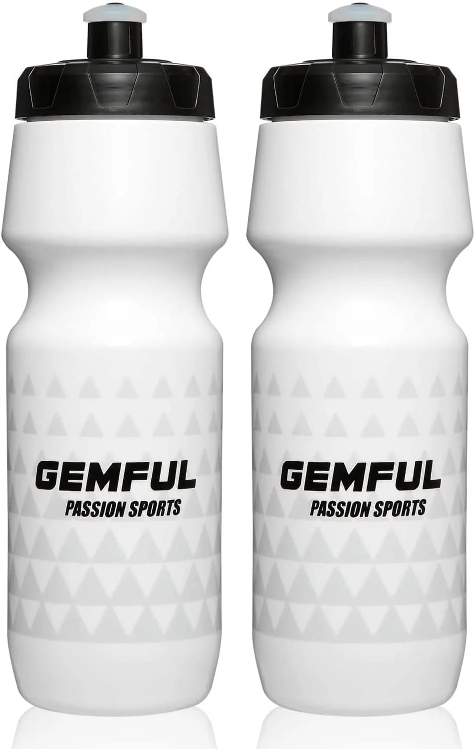 قمقمه آب ورزشی دوچرخه سواری جمفول، بدون BPA، ۷۵۰ میلی لیتر، بسته ۲ عددی (سفید)