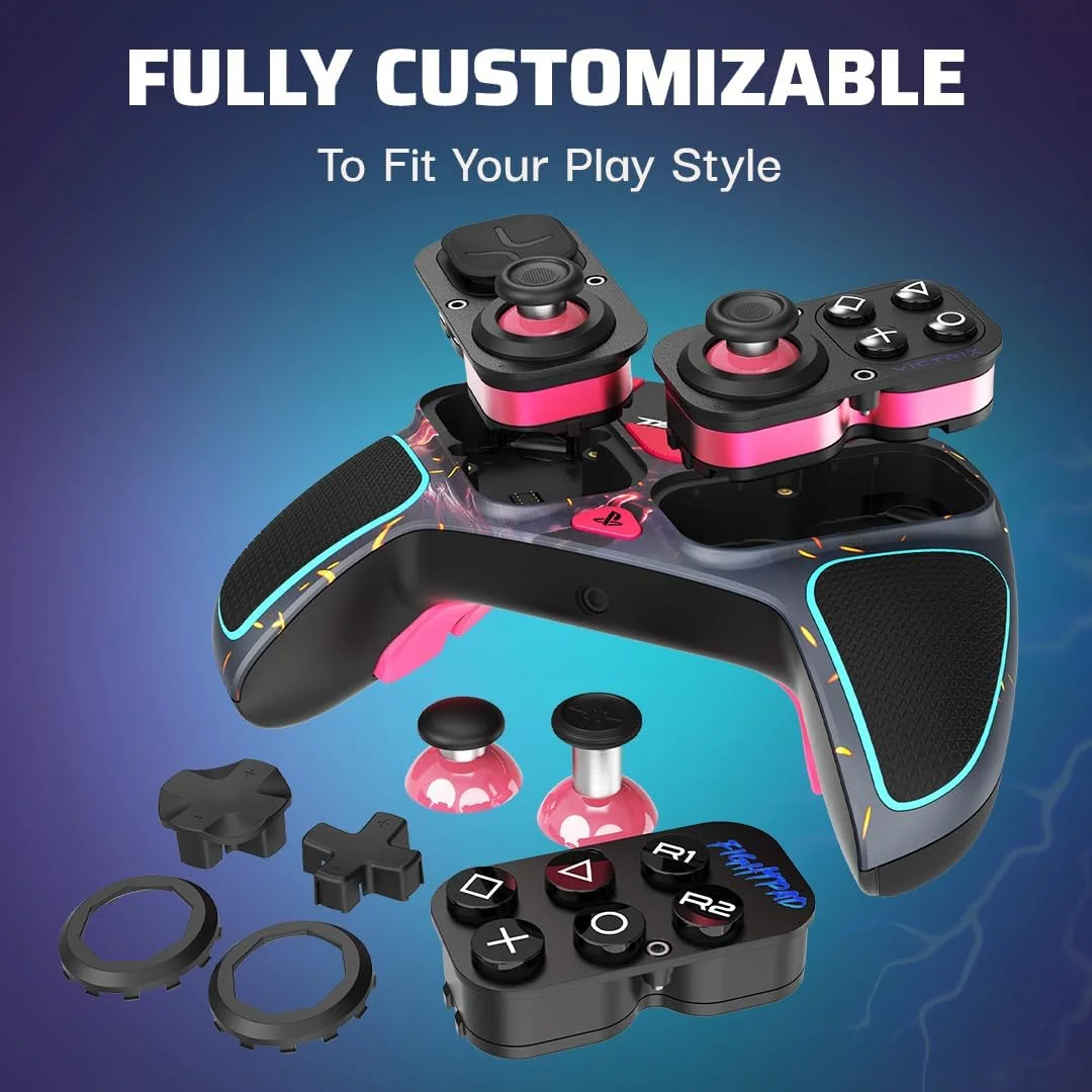 دسته بازی بی‌سیم PDP Victrix Pro BFG: TEKKEN 8 - Rage Art - پلی‌استیشن 5، پلی‌استیشن 4 و کامپیوترهای شخصی ویندوز 10/11