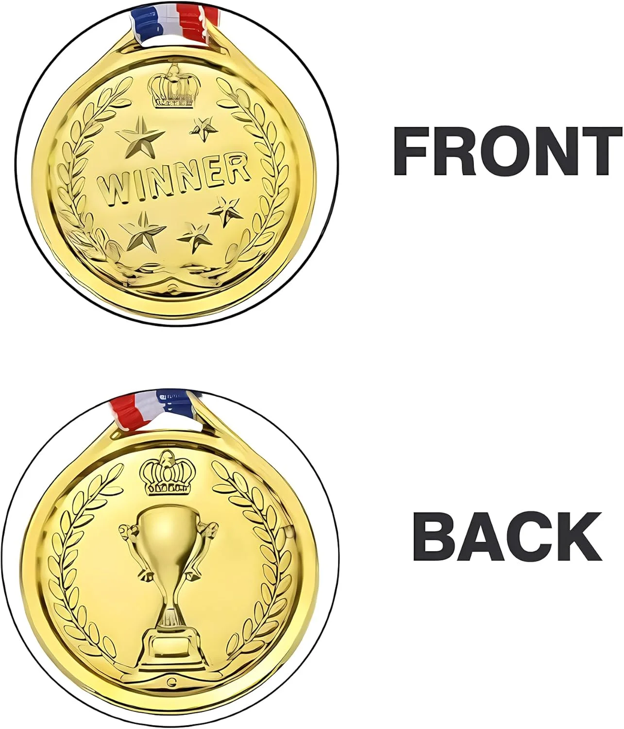 مدال های جایزه پلاستیکی سولفار، 30 عدد مدال طلایی برای کودکان برای مسابقات ورزشی، بازی ها، تزئینات جشن ژیمناستیک