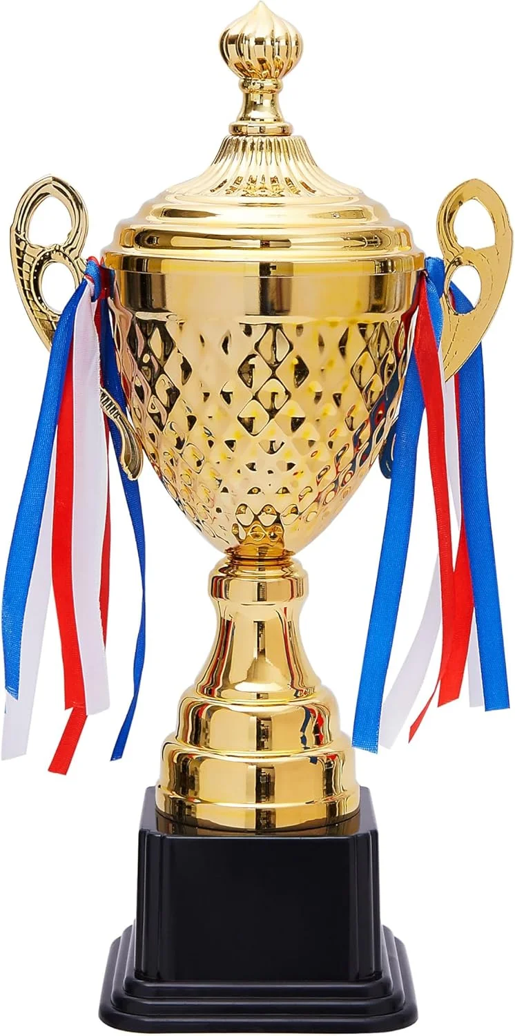 جام جایزه KASTWAVE، جام های بزرگ جایزه طلایی، جام فلزی طلایی با پایه پلاستیکی برای مسابقات ورزشی، مسابقات جایزه، مسابقه املا (38.6 x 19 x 12 سانتی متر)