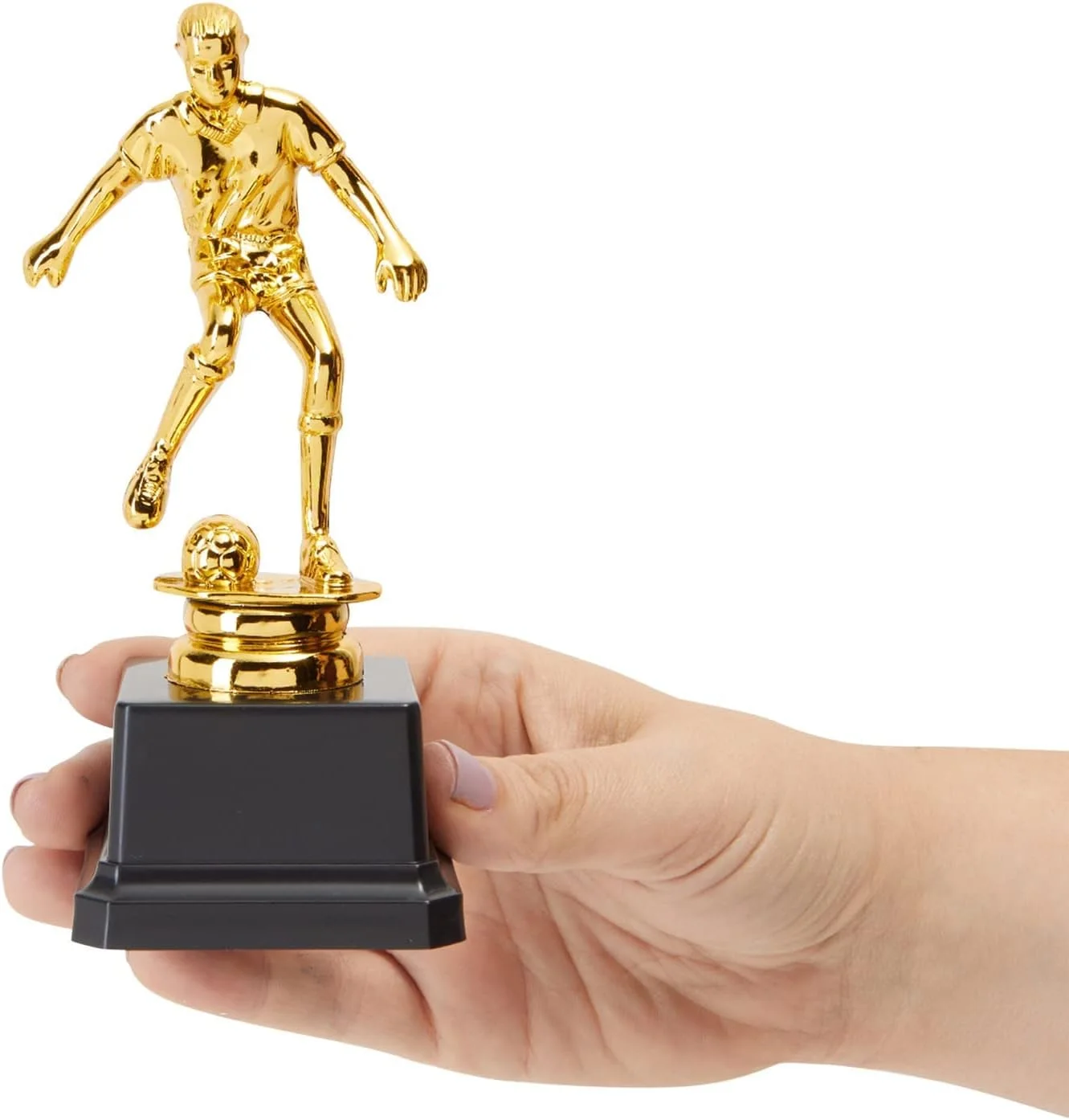 تزئینات جشن جام جهانی Excefore، جام فوتبال جام جهانی، 1 عدد جام طلایی فوتبال برای مراسم اهدای جوایز کودکان، مسابقات، بازی های قهرمانی، مسابقات ورزشی، کوچک، 2.5 x 6 اینچ