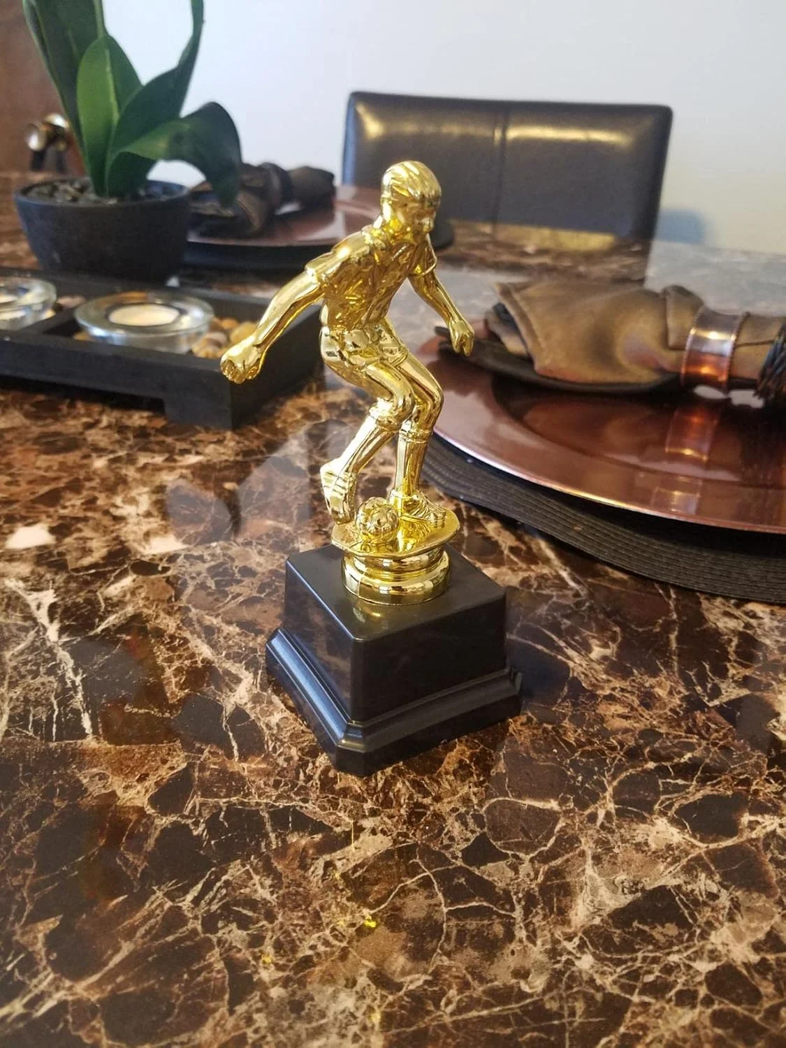 تزئینات جشن جام جهانی Excefore، جام فوتبال جام جهانی، 1 عدد جام طلایی فوتبال برای مراسم اهدای جوایز کودکان، مسابقات، بازی های قهرمانی، مسابقات ورزشی، کوچک، 2.5 x 6 اینچ