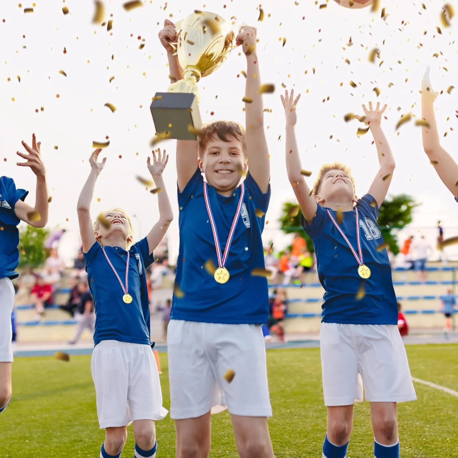 مدال های برنده Excefore، 36 عدد مدال پلاستیکی طلایی، نقره ای و برنزی برای جایزه ورزشی کودکان، مسابقات بازی، نمایش استعداد، مسابقه املا، هدایای مهمانی ژیمناستیک و تزئینات