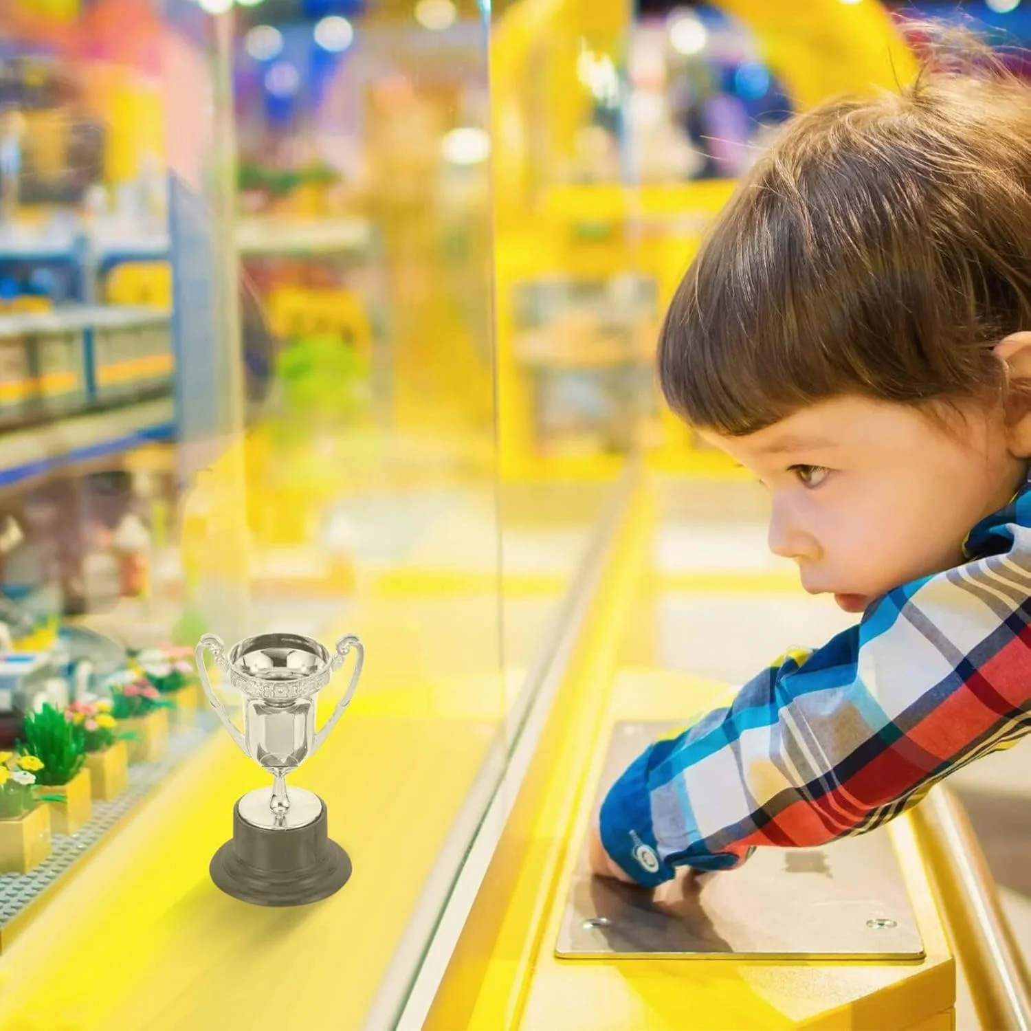 الکدان 10 عدد جام های جایزه پلاستیکی کودکانه، جام های جایزه کوچک اسباب بازی برای جشن های مراسم اهدای جوایز، رویدادهای شرکتی، جوایز کارناوال، مهمانی ها (نقره ای)