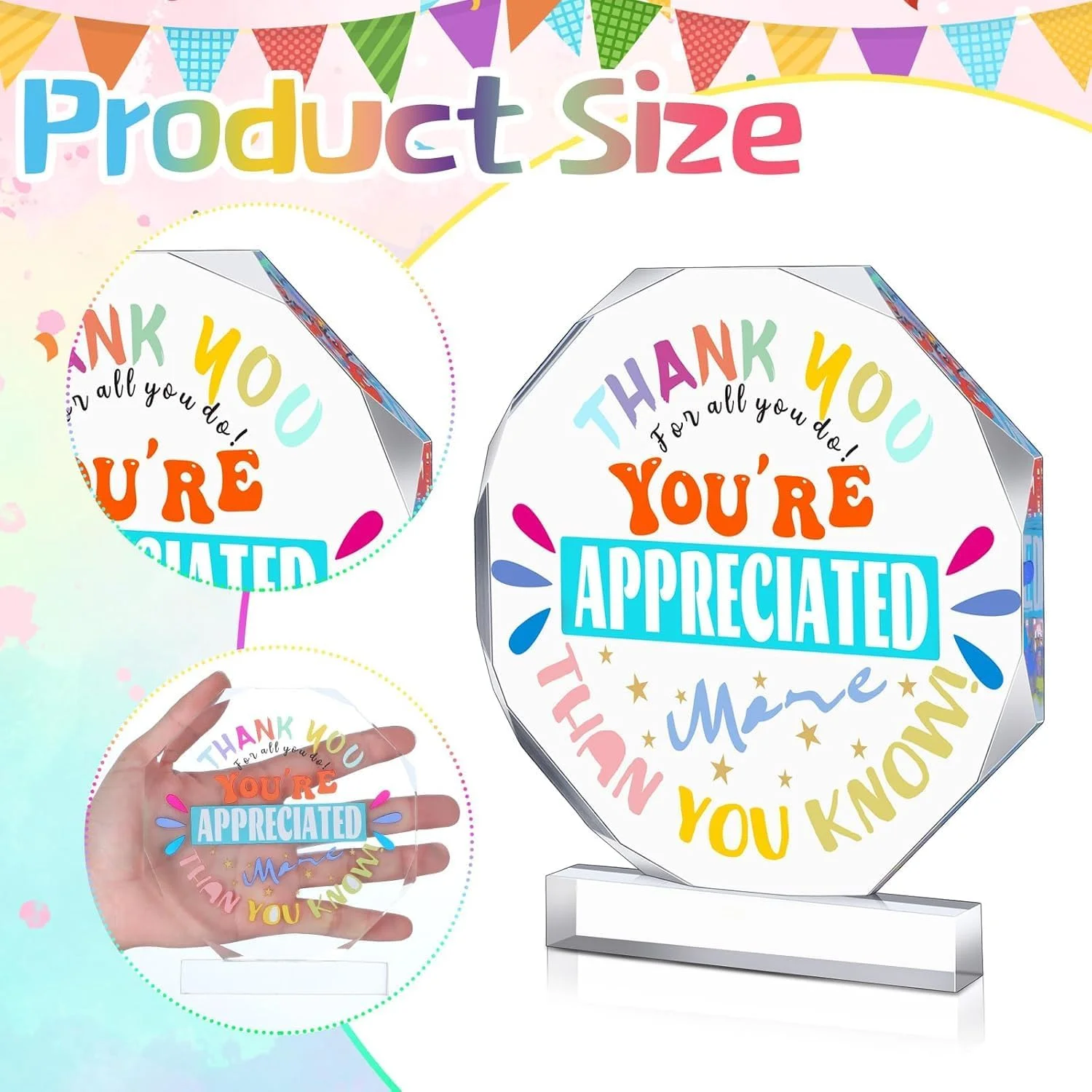 جایزه اکریلیک تقدیر، جایزه تقدیر از کارمند حرفه ای، جایزه دستاورد تیمی شیک برای همکاران، کارکنان و داوطلبان، پایان سال، هدیه بازنشستگی، هدیه نقطه عطف، بزرگ