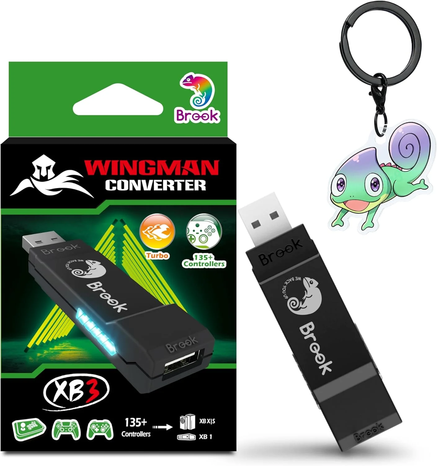 مبدل Brook Wingman XB 3 – استفاده از کنترلرهای PS5، PS4، Switch Pro و سایر کنترلرها در Xbox Series X/S و Xbox One – پشتیبانی از بیسیم، توربو، Remap – شامل جاکلیدی مبدل Brook Wingman XB 3 – استفاده از کنترلرهای PS5، PS4، Switch Pro و سایر کنترلرها در Xbox Series X/S و Xbox One – پشتیبانی از بیسیم، توربو، Remap – شامل جاکلیدی