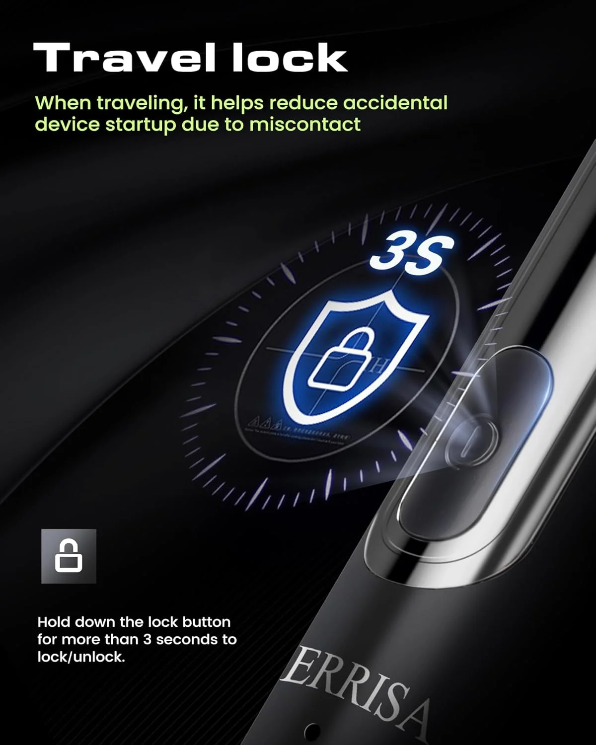 ماشین اصلاح برقی بدن مردانه FERRISA با دسته بلند جداشدنی و قابل افزایش طول، ماشین اصلاح موی بدن 5 در 1 برای اصلاح خشک یا مرطوب مشکی (مشکی)