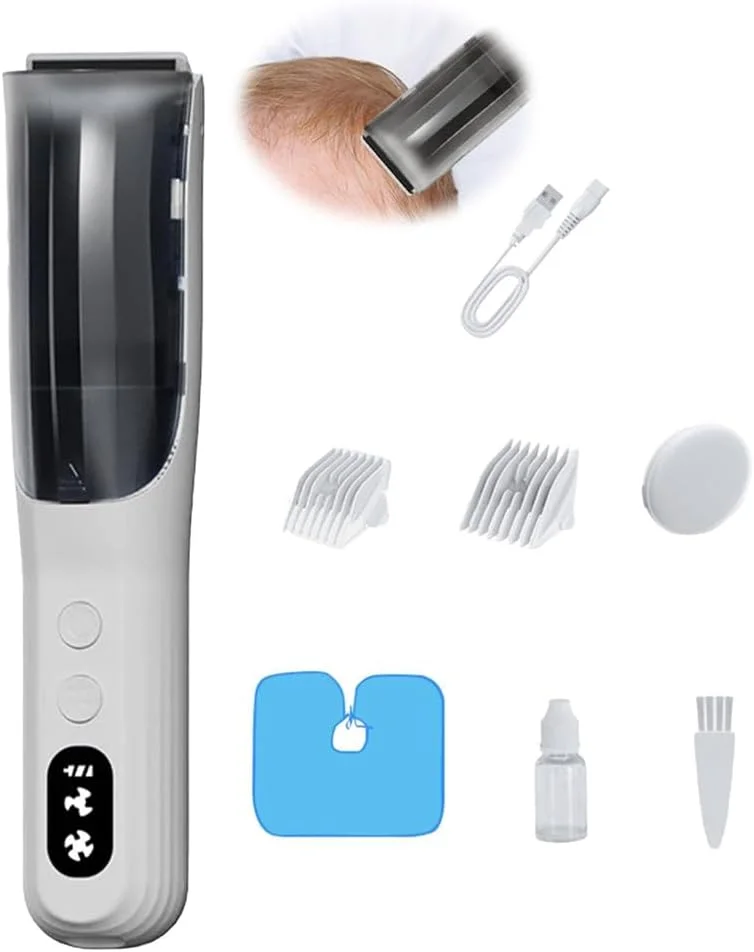 ماشین اصلاح موی بی صدای Azonee برای کودکان، ماشین اصلاح برقی مو، موزن بی صدا با مکش، ابزار پیرایش شارژی بی سیم برای کودکان و نوپا