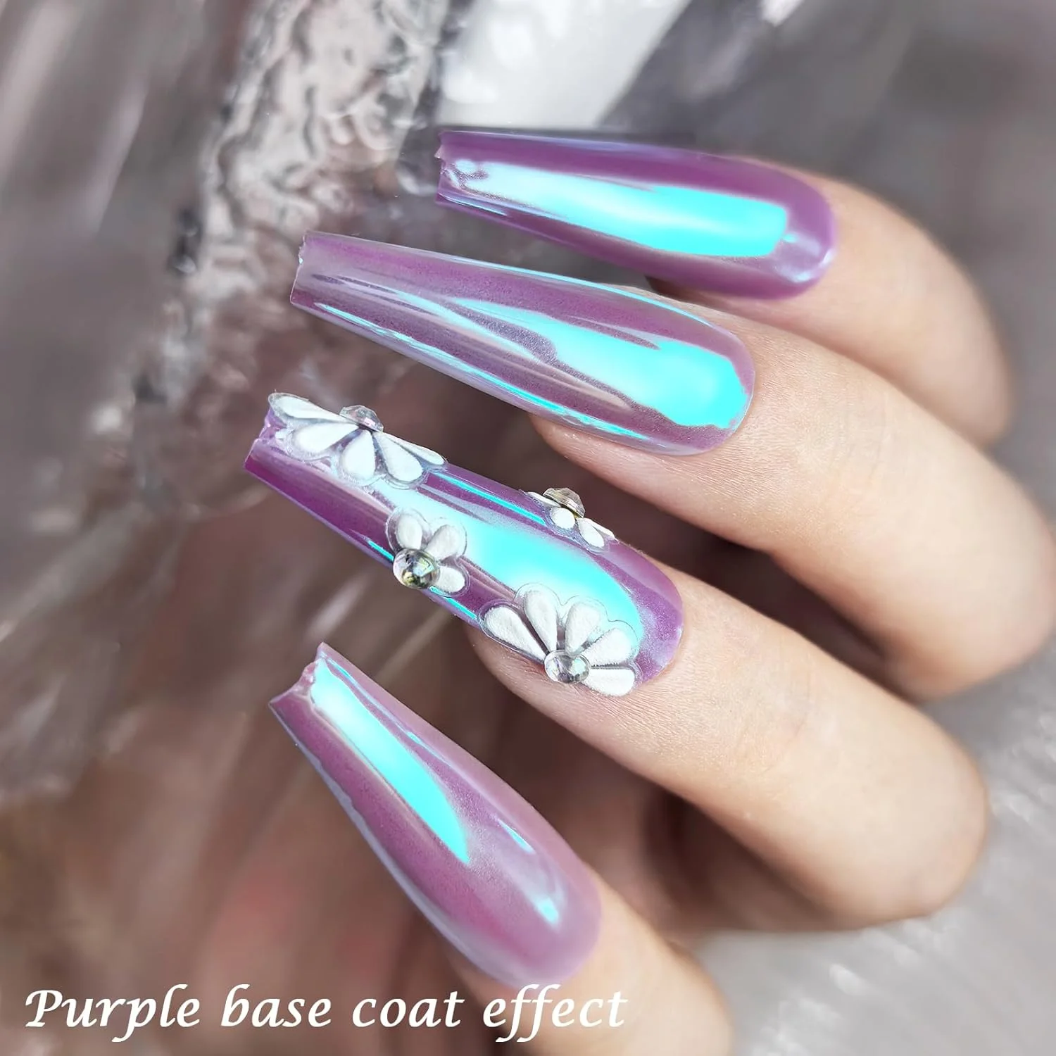 پودر ناخن کروم تک شاخ Laza، پودر براق کننده ناخن با جلوه آینه ای متالیک، پودر مرواریدی درخشان، پودر پری دریایی رنگین کمانی برای لوازم طراحی ناخن، لاک ژل مانیکور - تک شاخ مهتابی