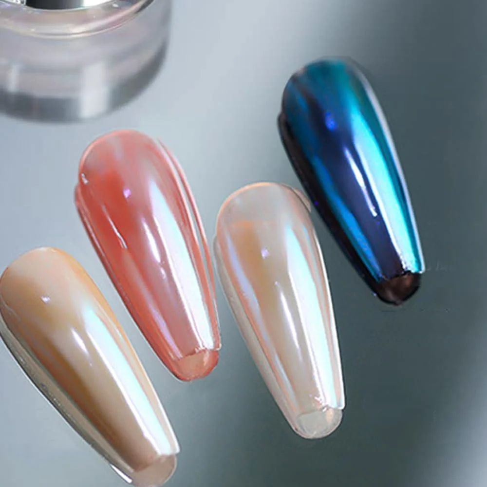 پودر کروم ناخن پریتی دیوا آرورا - 2 رنگ پودر کروم مرواریدی با پودرهای متالیک چند رنگ با جلوه آینه ای، پودر پیگمنت سفید رنگین کمانی جادویی با جلوه مهتابی برای ناخن پودر کروم ناخن پریتی دیوا آرورا - 2 رنگ پودر کروم مرواریدی با پودرهای متالیک چند رنگ با جلوه آینه ای، پودر پیگمنت سفید رنگین کمانی جادویی با جلوه مهتابی برای ناخن