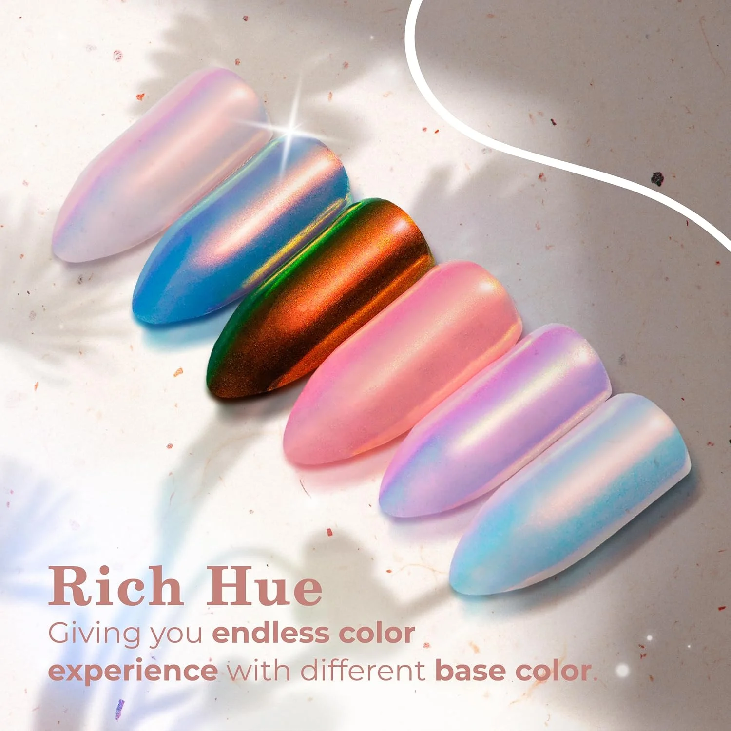 پودر کروم ناخن پری دریایی Pretty Diva - پودر میکا کروم شفق قطبی رنگین کمانی برای ناخن، پودرهای اوپال تک شاخ رنگین کمانی برای طراحی ناخن #02 پودر کروم ناخن پری دریایی Pretty Diva - پودر میکا کروم شفق قطبی رنگین کمانی برای ناخن، پودرهای اوپال تک شاخ رنگین کمانی برای طراحی ناخن #02