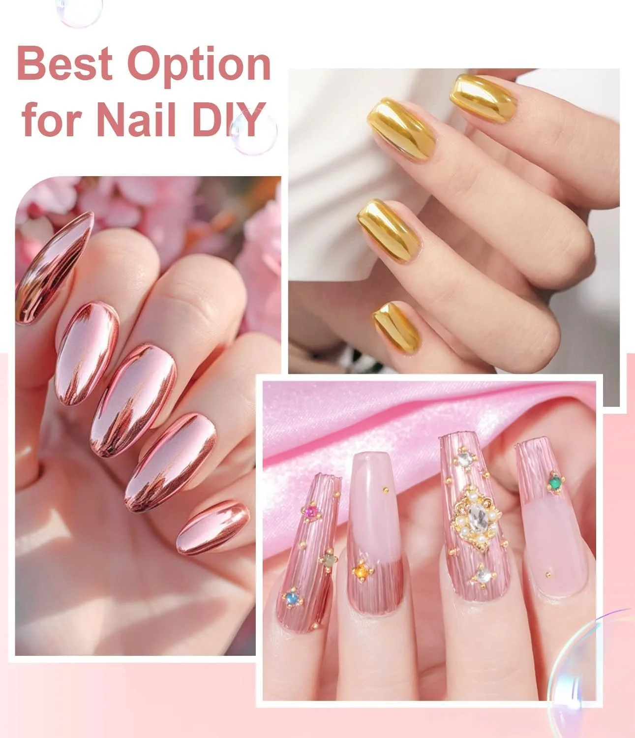 پودر ناخن کروم 8 رنگ، پودر کروم ناخن با اثر آینه ای، لیزری، پودر ناخن کروم آفتاب پرست، پودر ناخن با اثر مرواریدی شیشه ای نئون برای ناخن های دونات لعاب دار پودر ناخن کروم 8 رنگ، پودر کروم ناخن با اثر آینه ای، لیزری، پودر ناخن کروم آفتاب پرست، پودر ناخن با اثر مرواریدی شیشه ای نئون برای ناخن های دونات لعاب دار