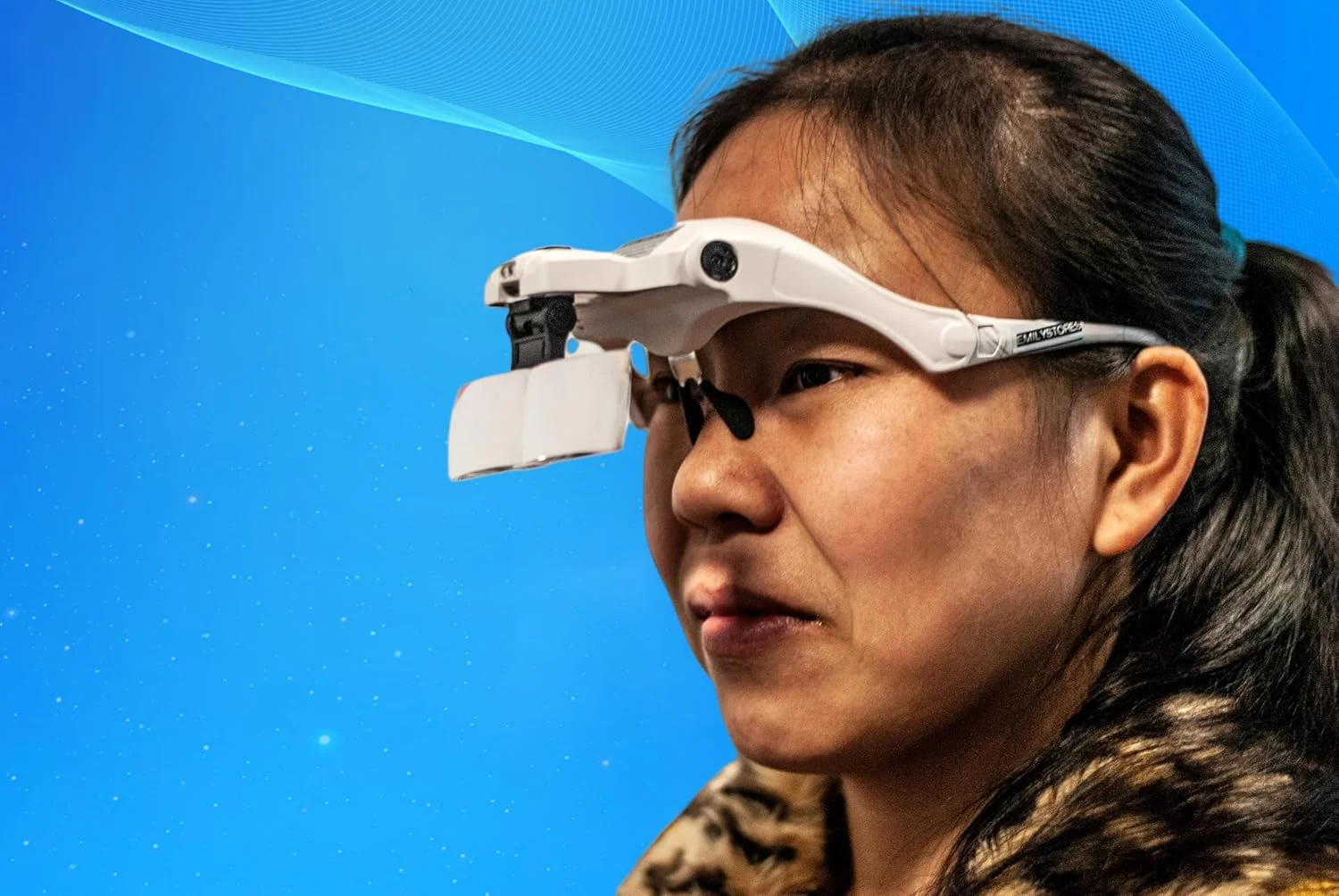 هدست ذره بینی چراغ دار LED مناسب اکستنشن مژه، طراحی ناخن و تاتو به همراه 5 لنز (1.0X 1.5X 2.0X 2.5X 3.5X)