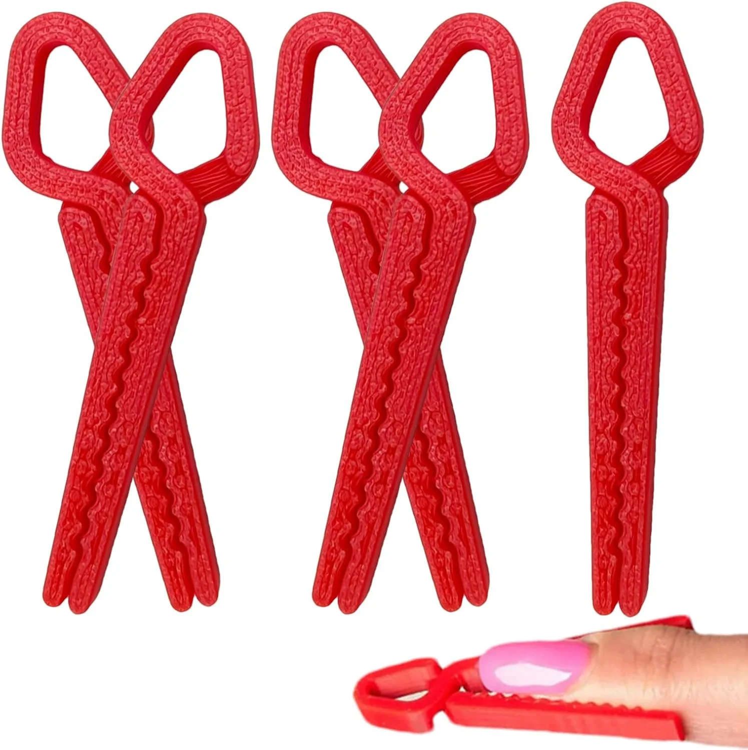 محافظ لاک ناخن برای انگشتان، گیره مانیکور - محافظ های ناخن قابل استفاده مجدد چاپ سه بعدی برای مانیکور پدیکور خانگی مهمانی سالن استفاده روزمره نوک فرانسوی