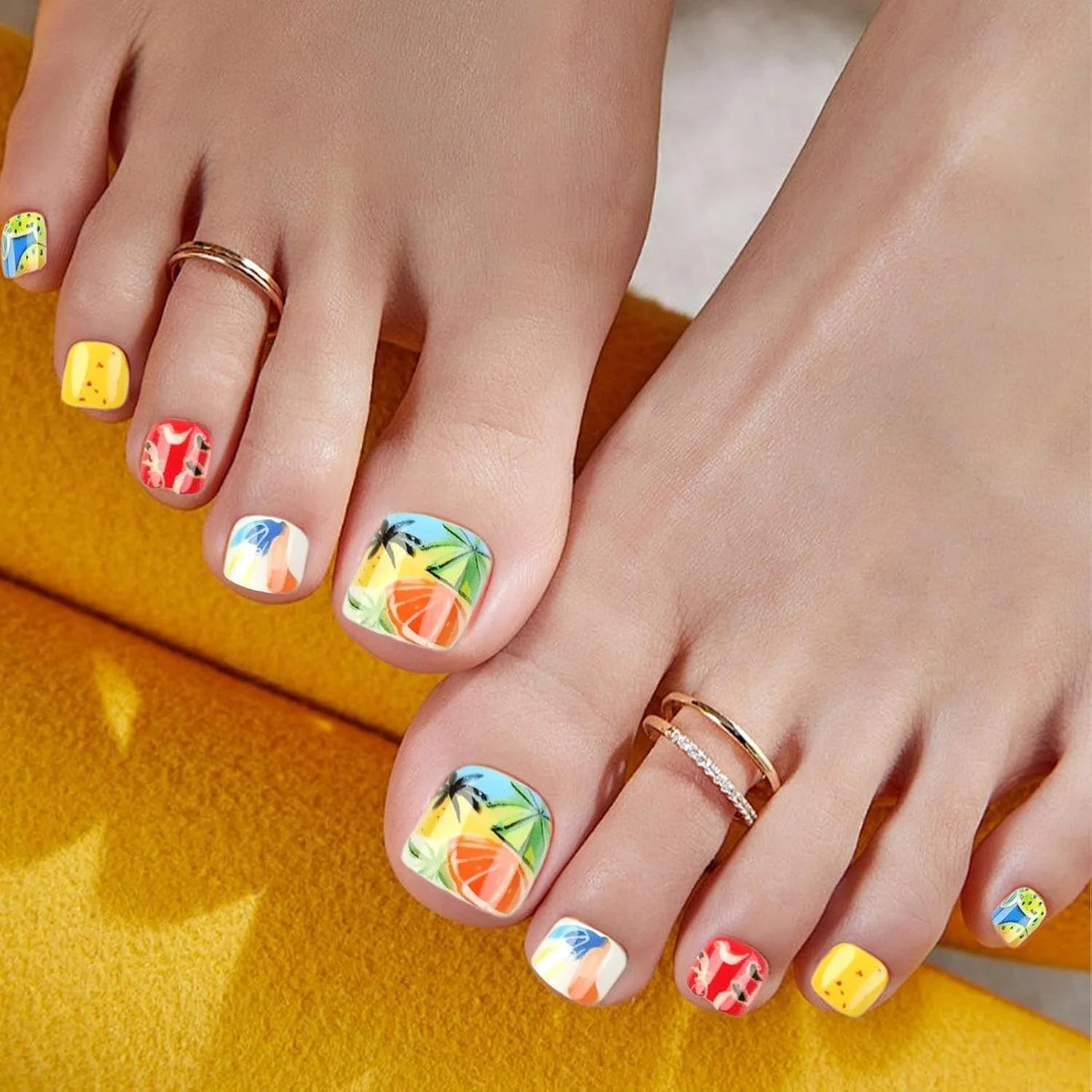 ناخن مصنوعی پا - ناخن مصنوعی قابل استفاده مجدد برای انگشتان پا، لوازم جانبی هنری برای مبتدیان، افراد حرفه ای، پدیکور، صنایع دستی، سرگرمی، خانواده، دوستان، بانوان