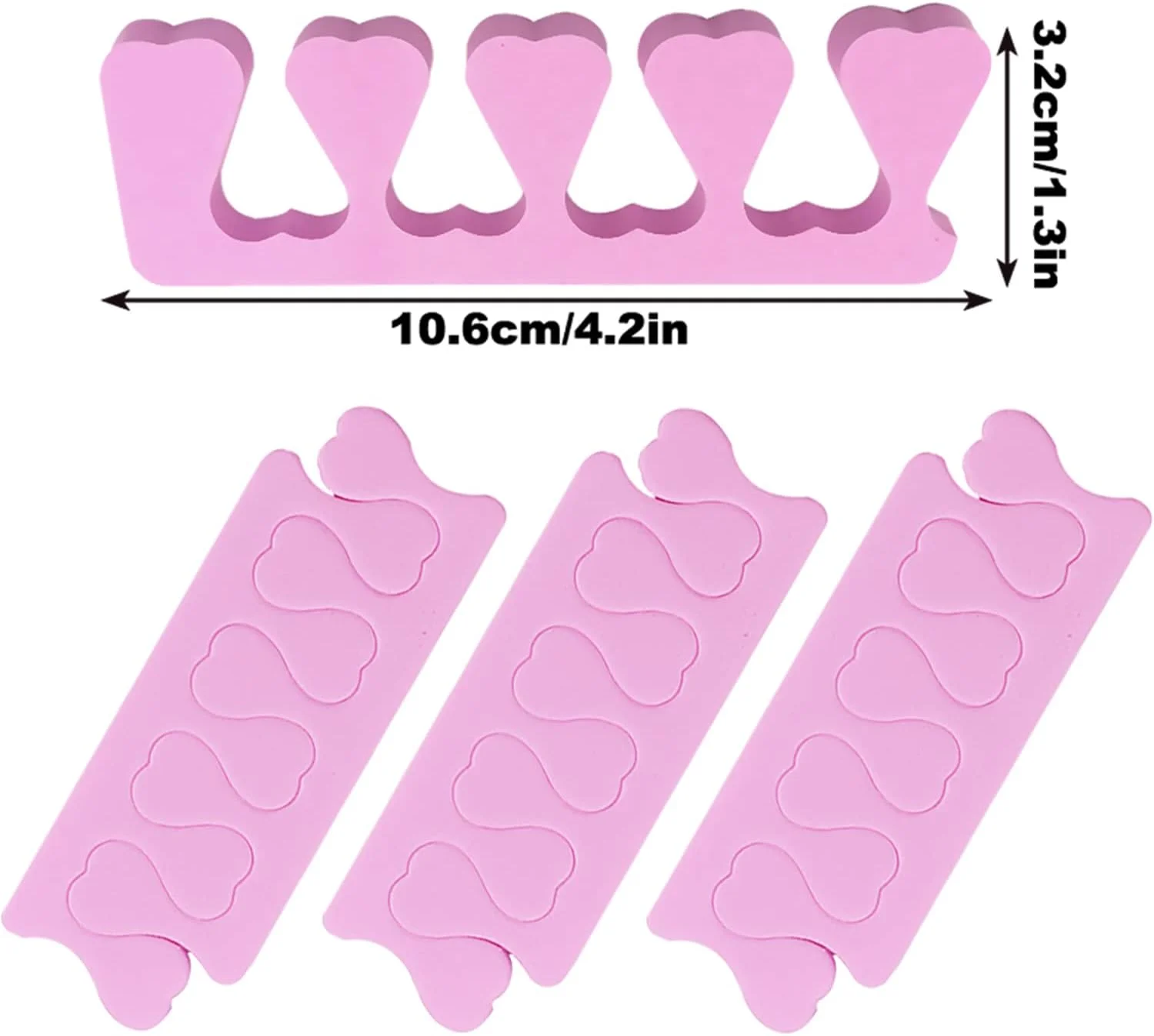 ۶ عدد جداکننده انگشت پا اسفنجی برای پدیکور و طراحی ناخن مردانه و زنانه