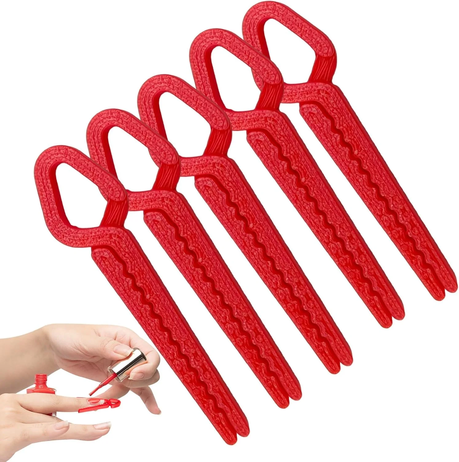 محافظ لاک ناخن برای انگشتان - گیره محافظ انگشت - چاپ سه بعدی، محافظ ناخن قابل استفاده مجدد برای مانیکور و پدیکور خانگی، مهمانی و استفاده روزمره، طراحی فرانسوی