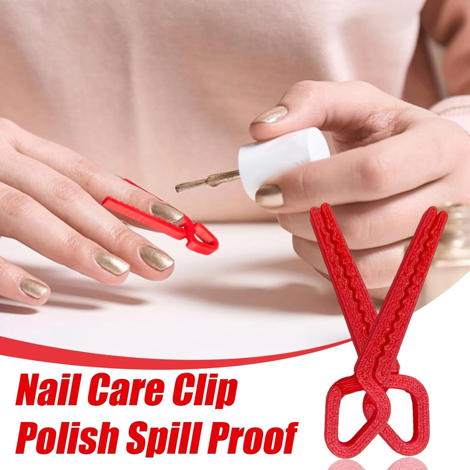 محافظ لاک ناخن برای انگشتان - گیره محافظ انگشت - چاپ سه بعدی، محافظ ناخن قابل استفاده مجدد برای مانیکور و پدیکور خانگی، مهمانی و استفاده روزمره، طراحی فرانسوی