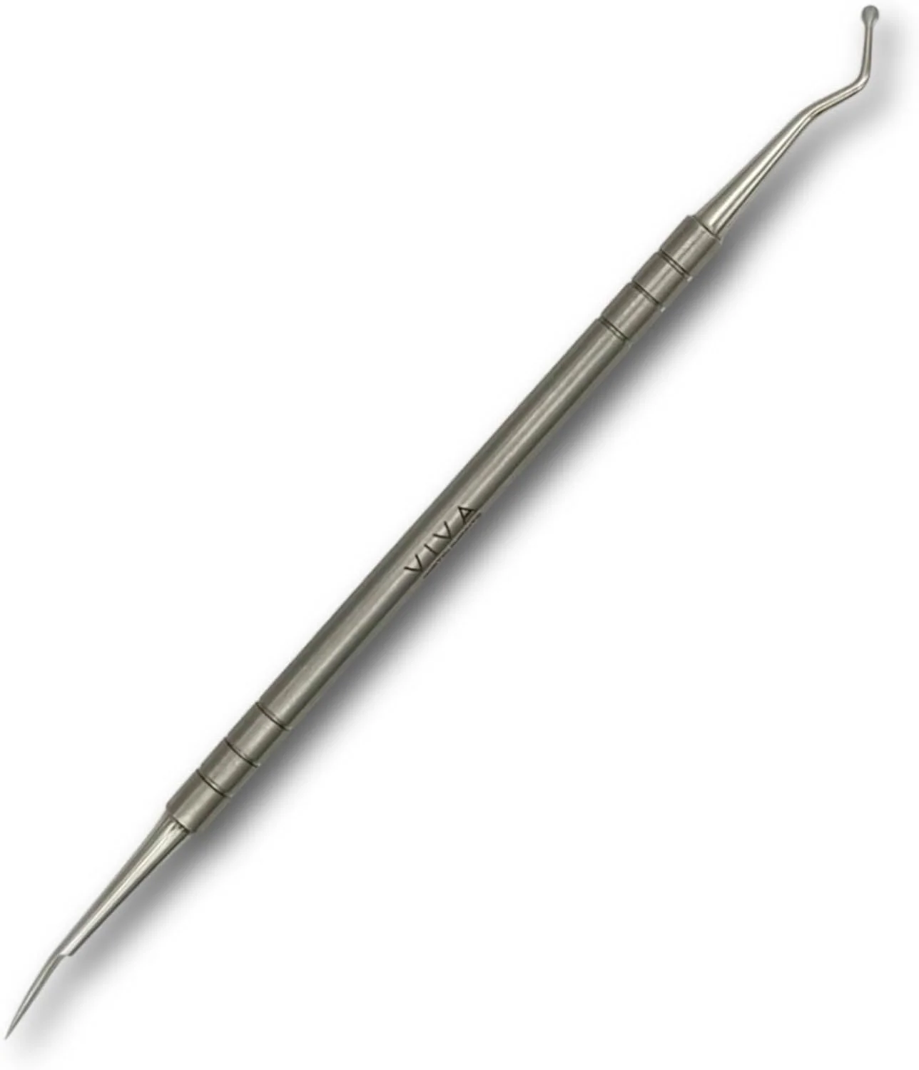 کورِت و سوهان ناخن - ابزار حرفه ای از جنس استیل ضد زنگ برای پاکسازی و زدودن آلودگی های ناخن - عقب زننده کوتیکول منحنی برای مانیکور/پدیکور - مورد تایید متخصصین پا - از Viva Instruments