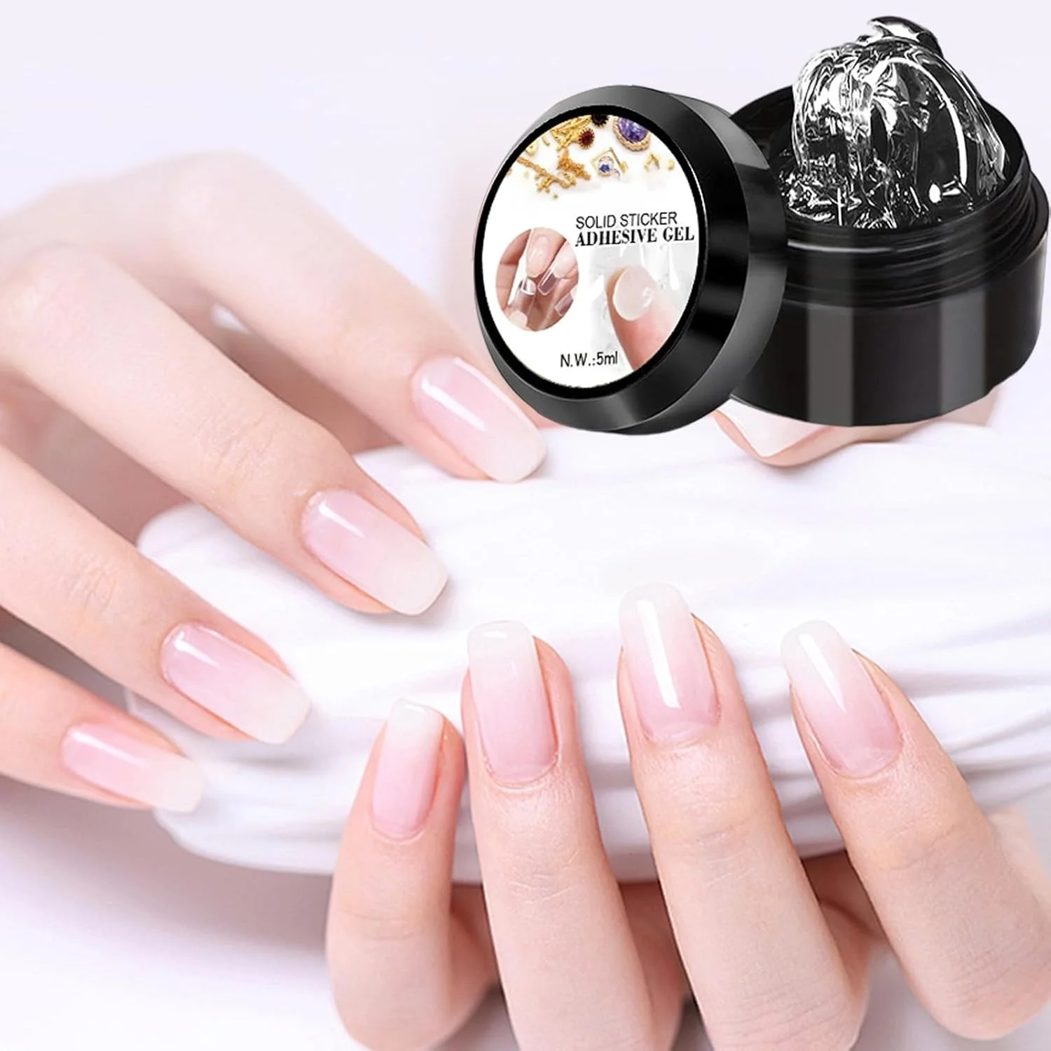 ژل طراحی ناخن | ژل مانیکور و پدیکور بدون آب برای طراحی سه بعدی، مناسب برای نگین، گل، فویل و طراحی های سالنی