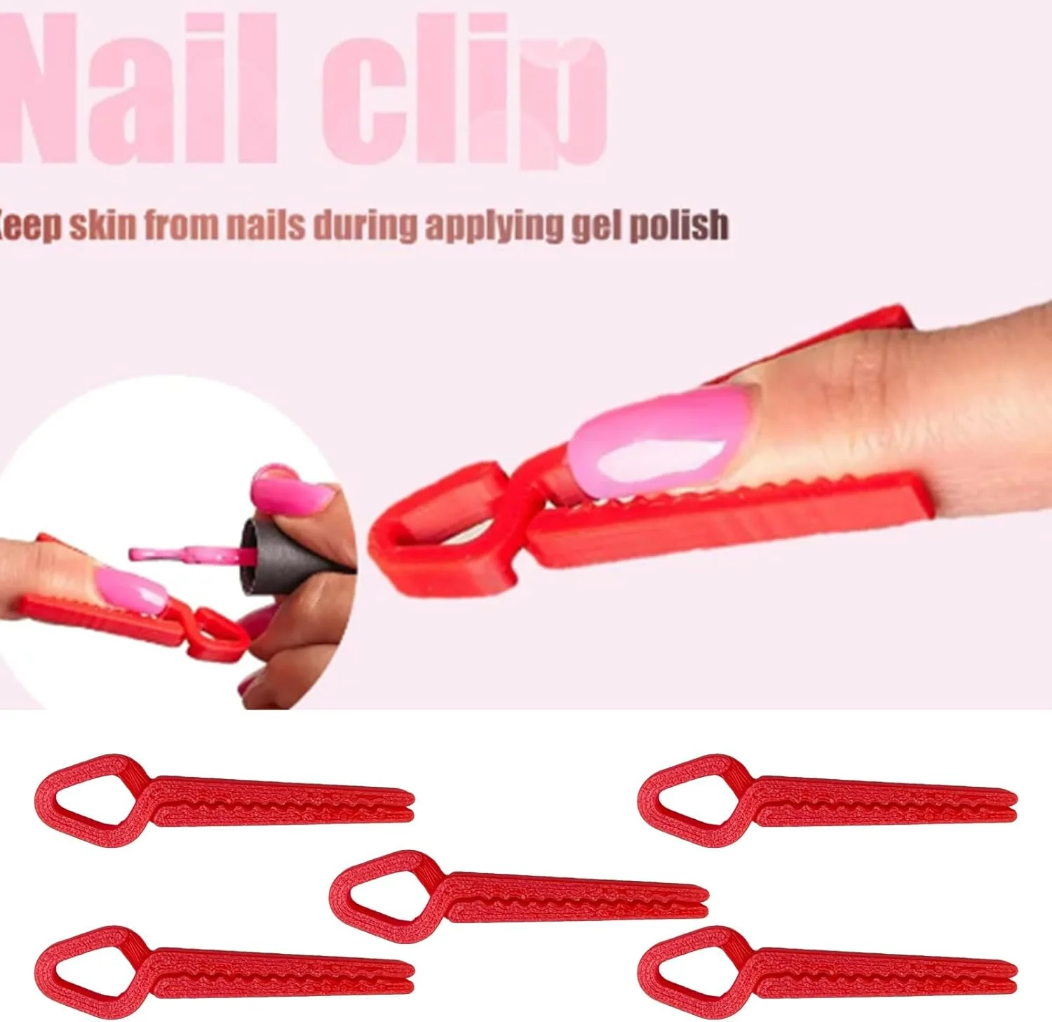 محافظ لاک ناخن، گیره رنگ آمیزی محافظ - گیره لاک ضد ریزش چاپ سه بعدی برای زنان، دختران، نوجوانان، استفاده روزانه در منزل، مسافرت، مهمانی، پدیکور و سالن