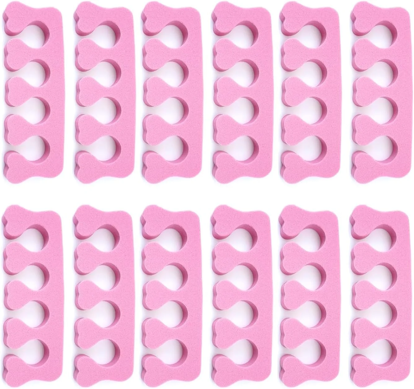 BIGTHREE 6 جفت جداکننده انگشت اسفنجی، جداکننده نرم انگشت، راحت و نرم، برای لاک زدن، پدیکور، مانیکور، پوشش ژل، طراحی ناخن، لوازم جانبی زیبایی.