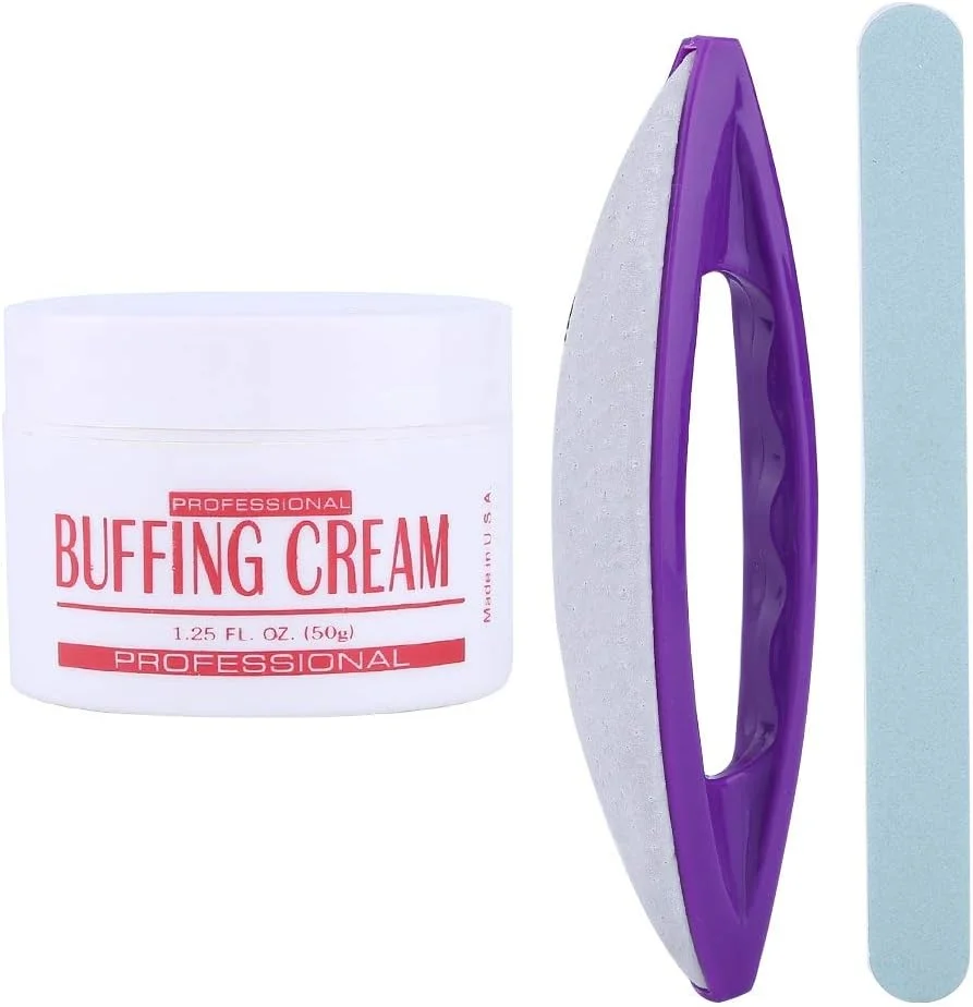 مجموعه لاک ناخن کرمی Delaman، کیت ابزار نوار پولیش چرمی، مانیکور و پدیکور سالنی، 3 تکه