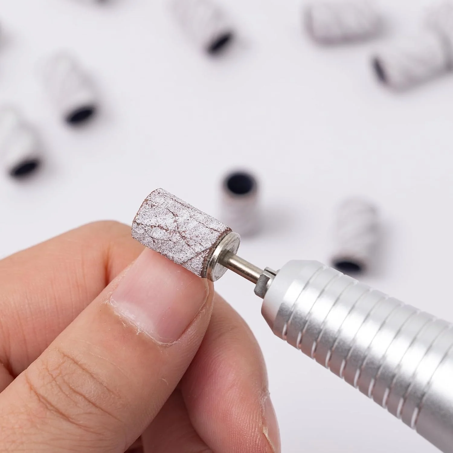 ۱۰۰ عدد نوار سنباده برای دریل ناخن، دانه بندی ۱۸۰ مناسب برای ناخن های اکریلیک، مانیکور ژل و پدیکور